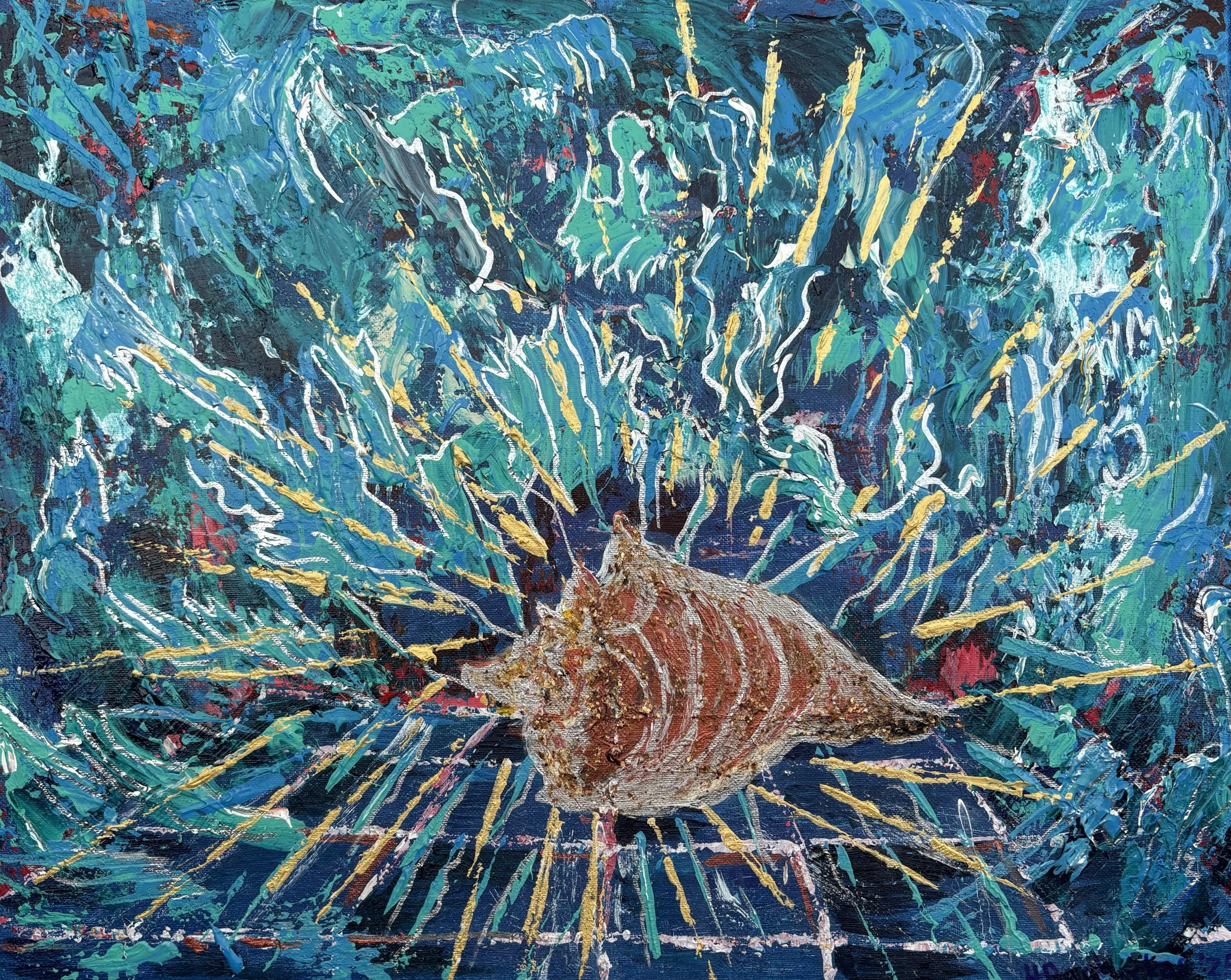 "From The Depth" Acrylic on canvas 16x20