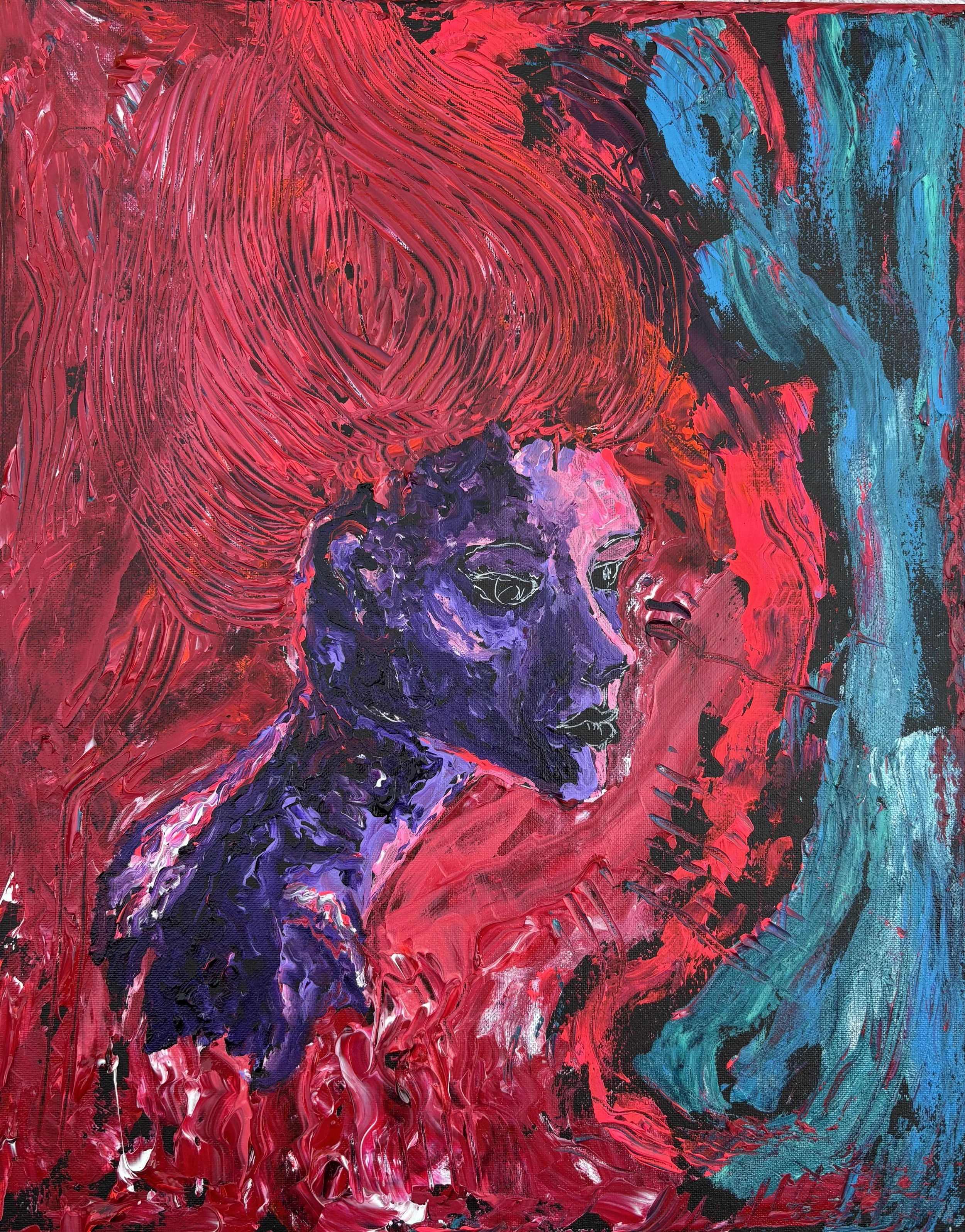 "Lady Of Fire-Her Name Was Joan" Acrylic on canvas 20x16