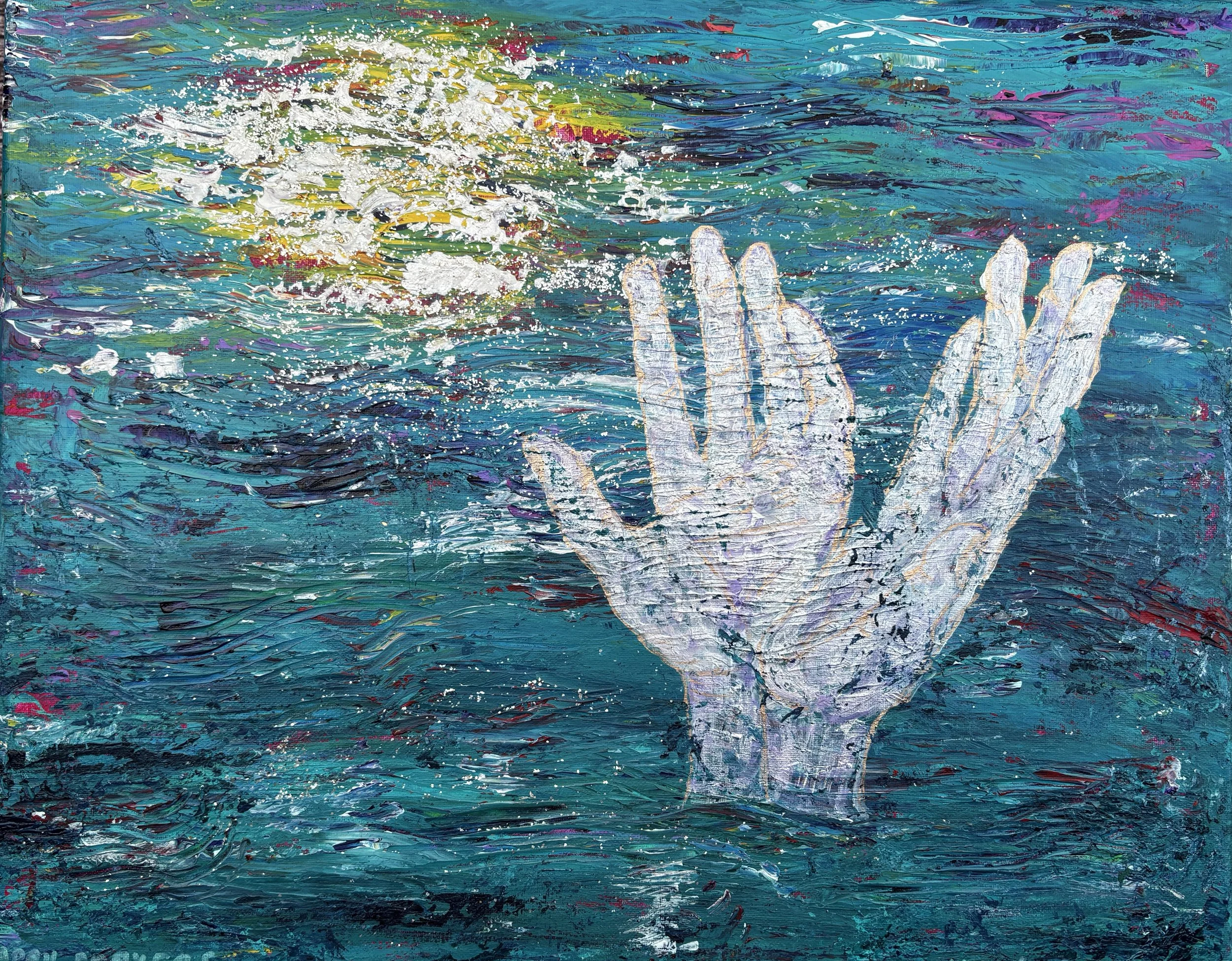 "Praying Hands" Acrylic on canvas 16x20