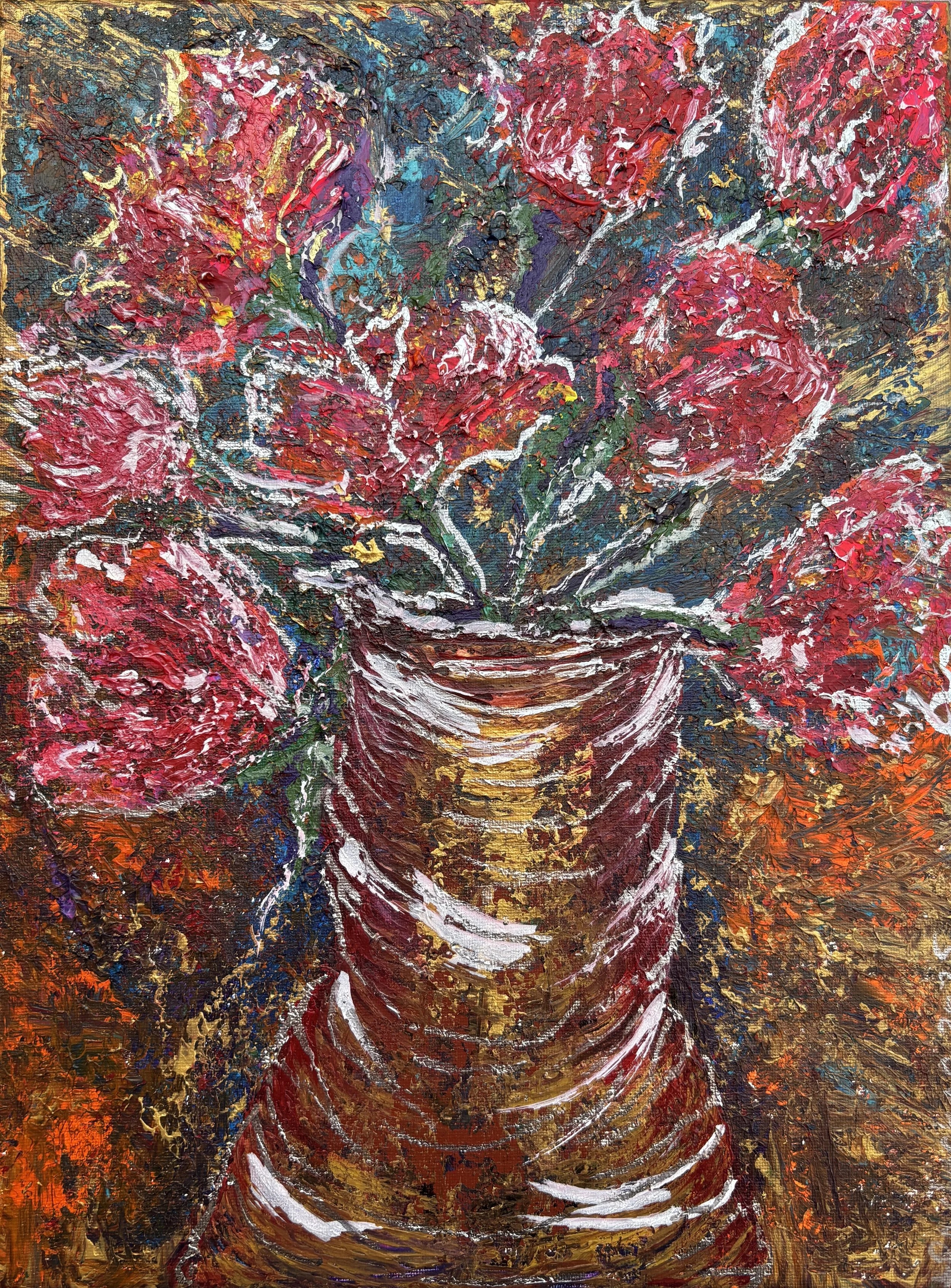 "Midnight Roses" Acrylic on Canvas 16x20