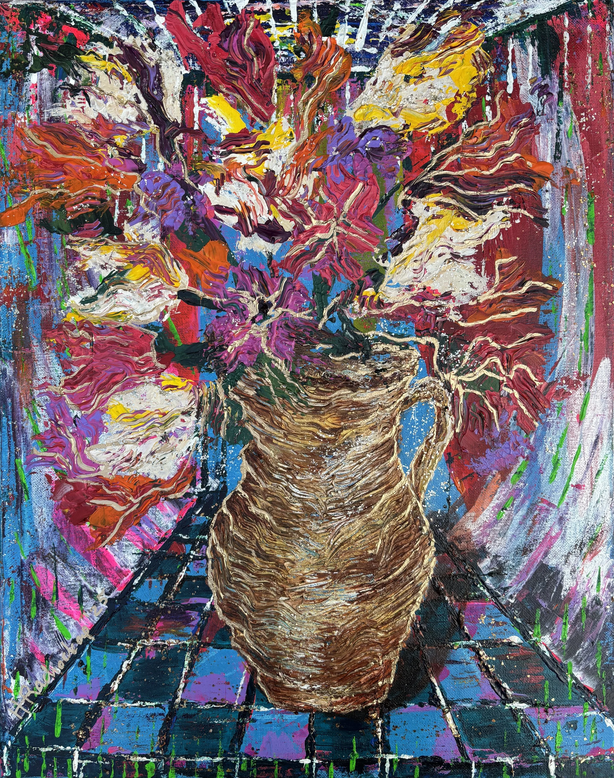 "Dancing Beauties of Unknown Origin" Acrylic on canvas 16x20