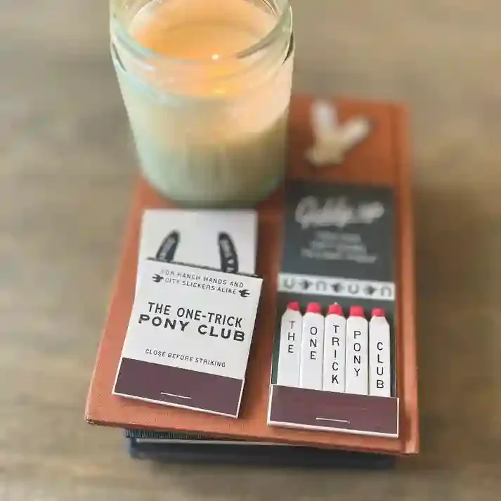 One-Trick Pony Matchbook gift with purchase from Saratoga Sundry.webp