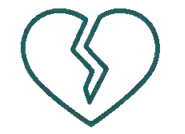 A heart-shaped symbol with a keyhole in the center