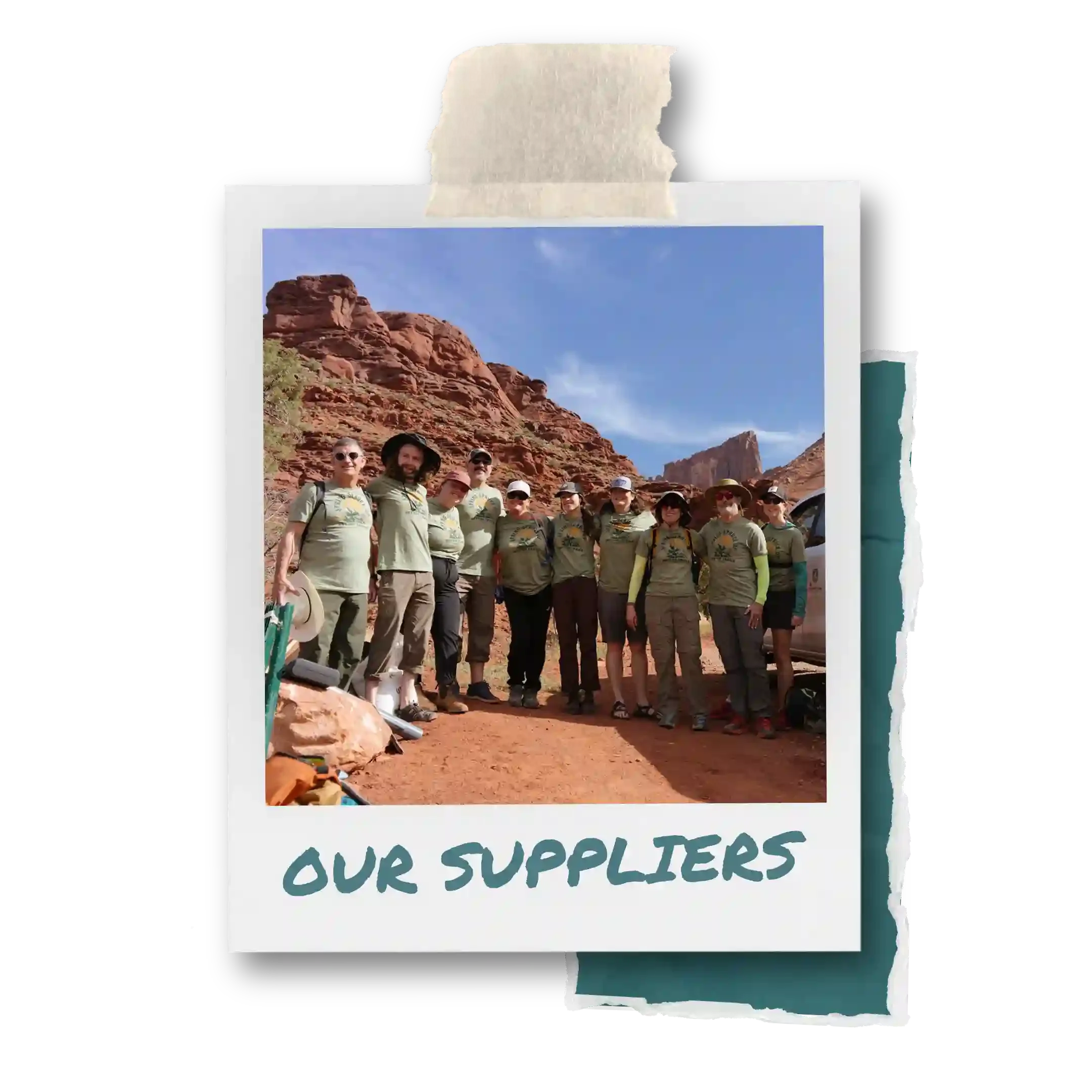 Landmark project team photo in National Park