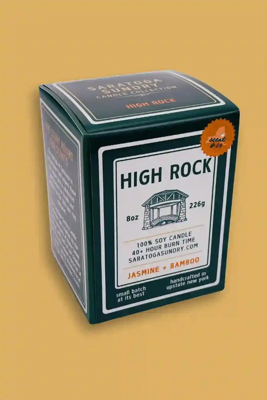 High Rock candle gift box from Saratoga Sundry scent with jasmine and bamboo.webp