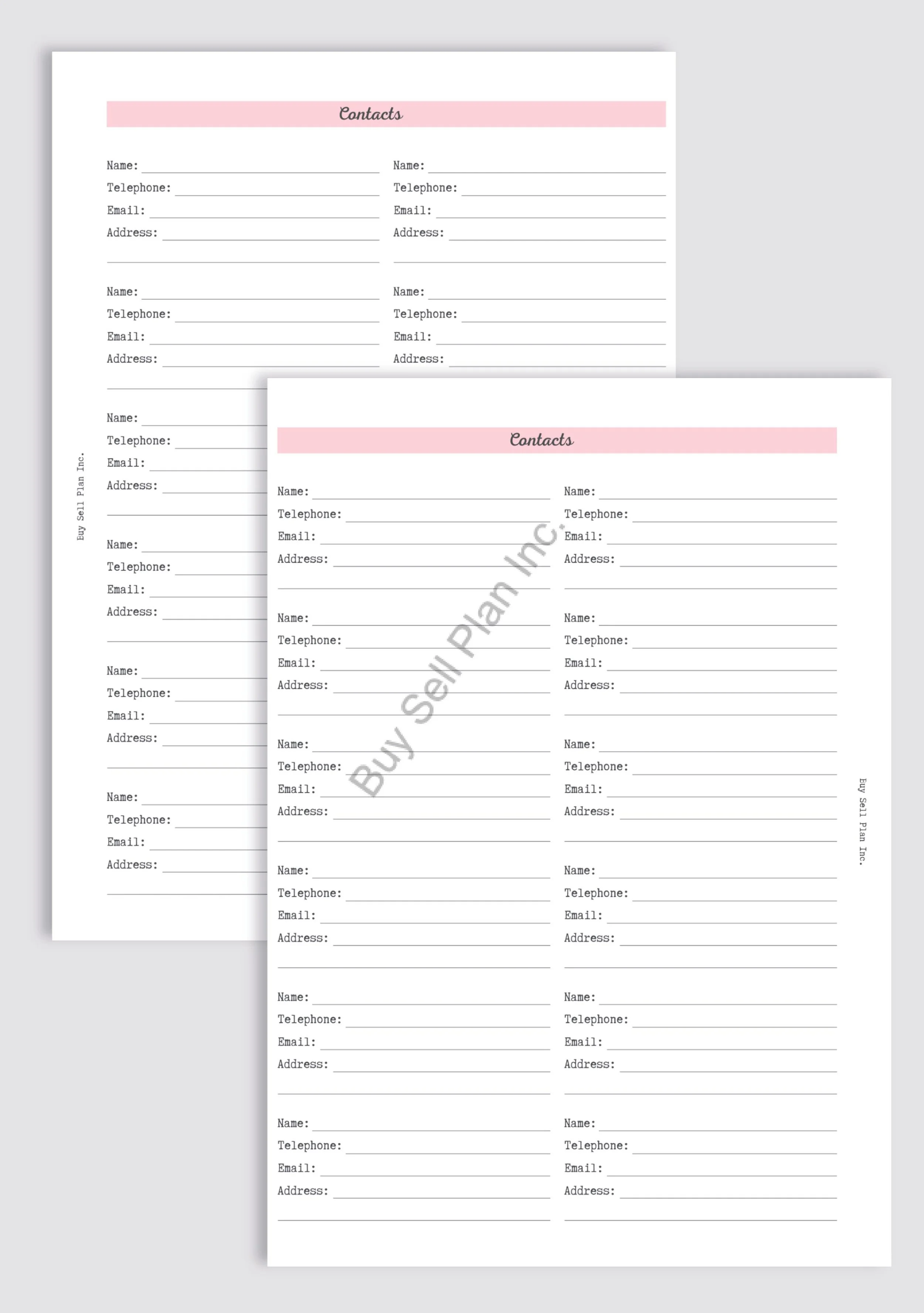 Contacts, Pink, Personal