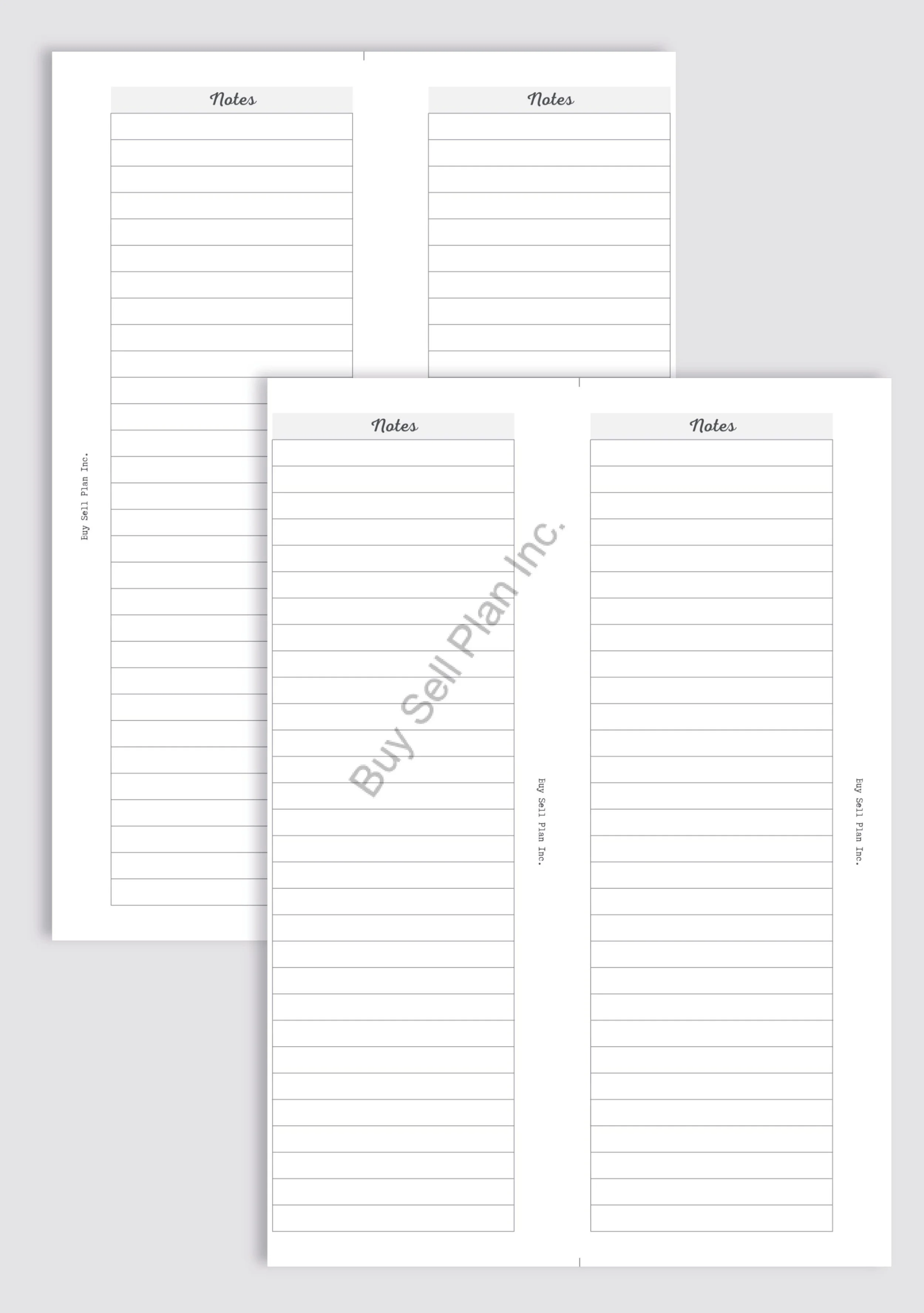 Notes Card, Grey, PW/FC/P