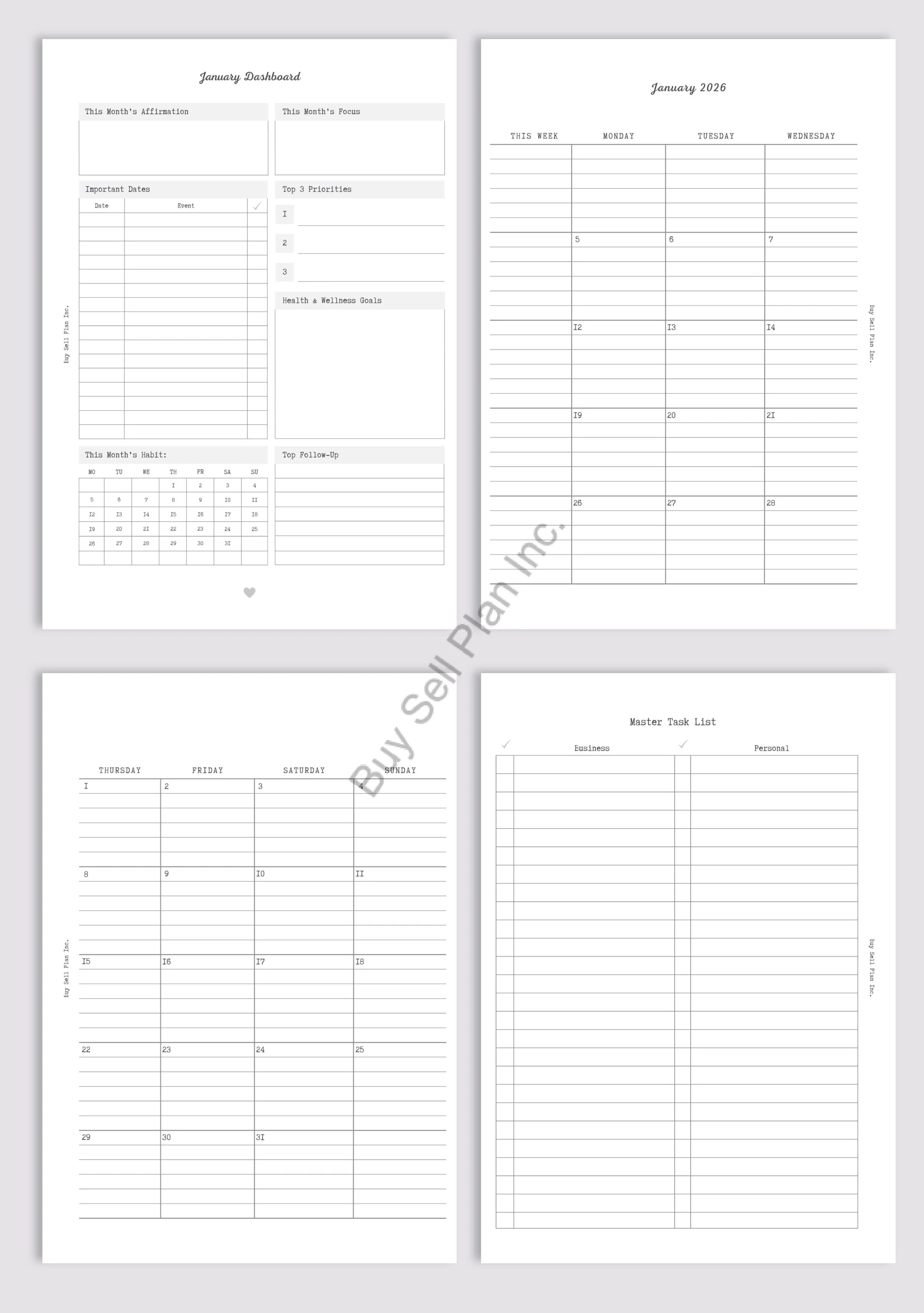 Monthly (2026), Grey, Personal