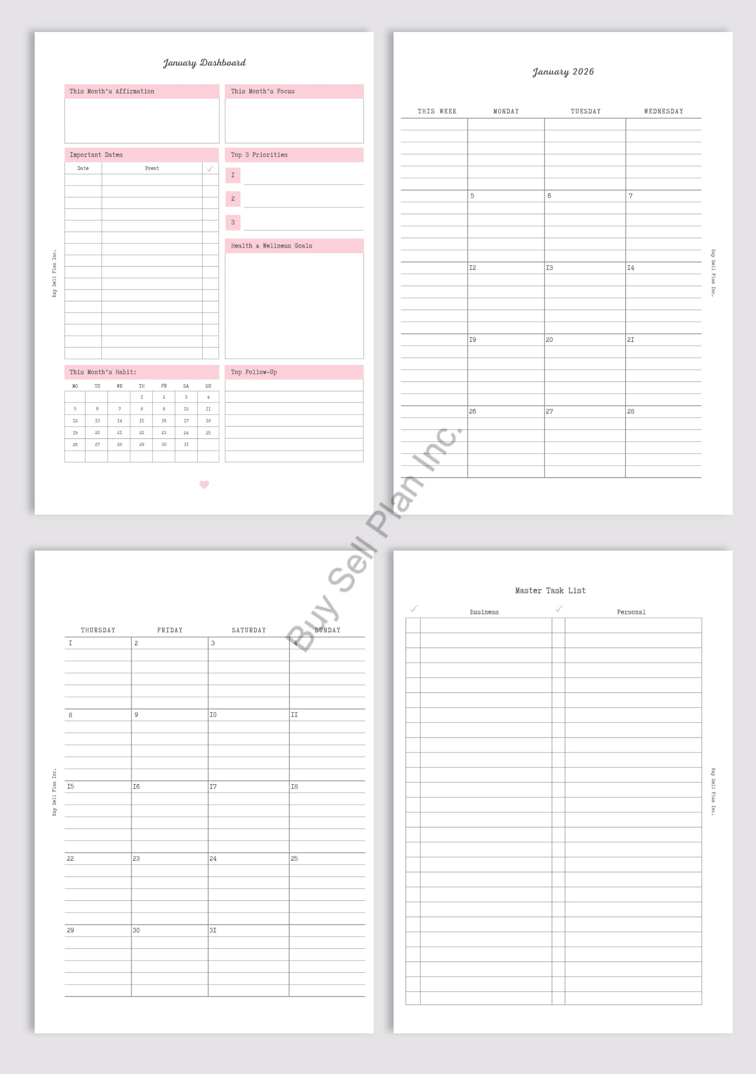 Monthly (2026), Pink, Personal