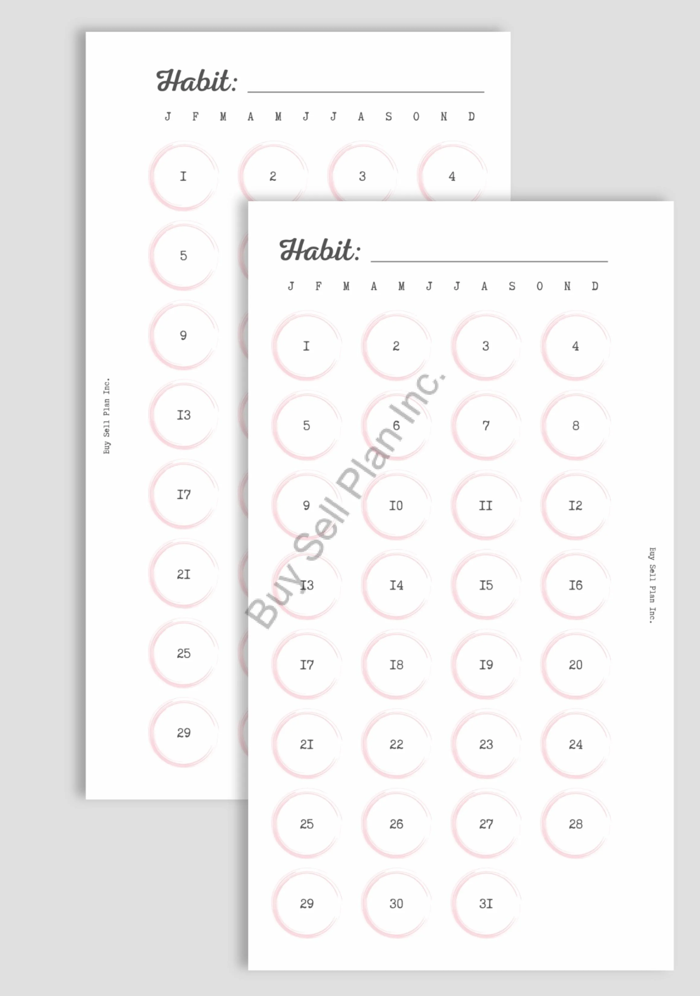 Habit Tracker, Pink, Personal