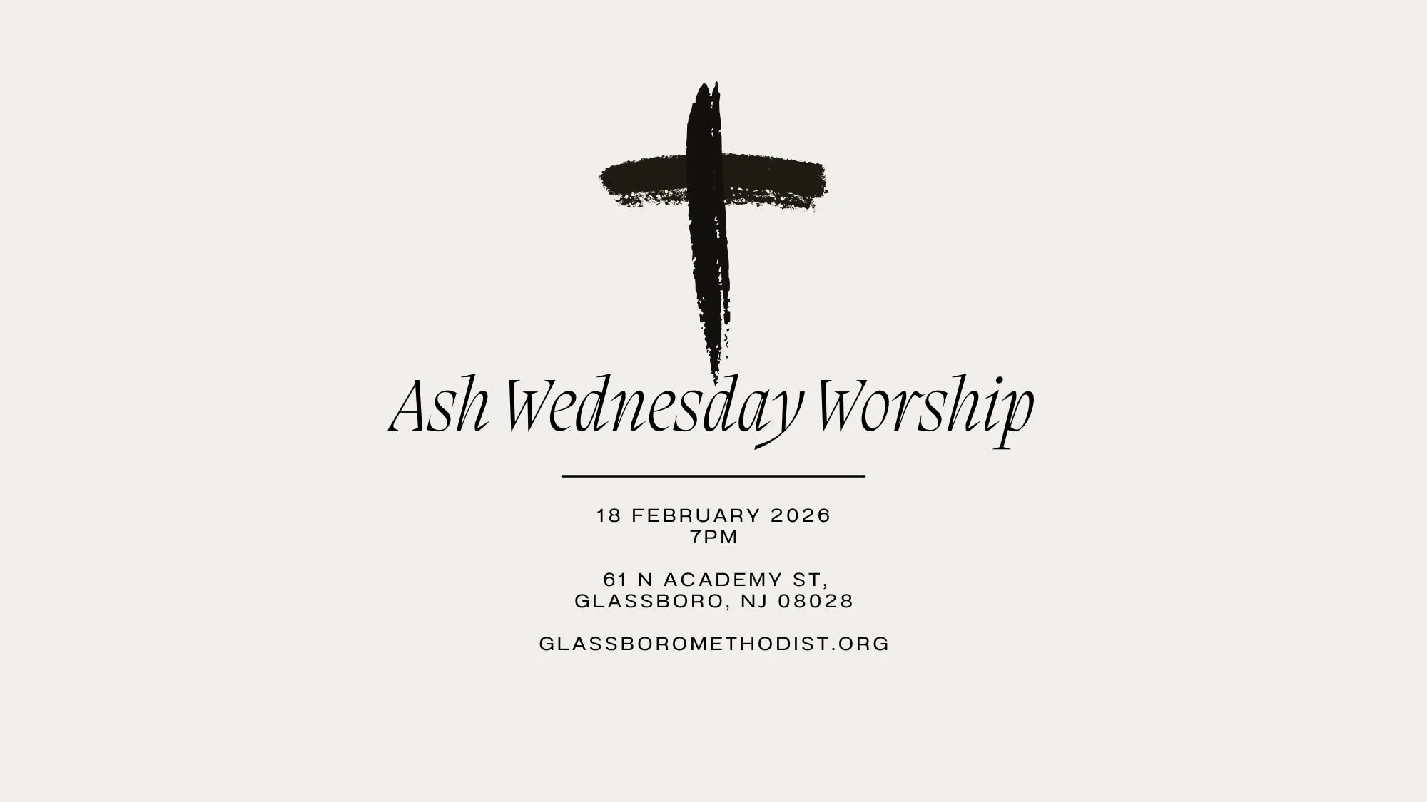 Ash Wednesday Worship Service