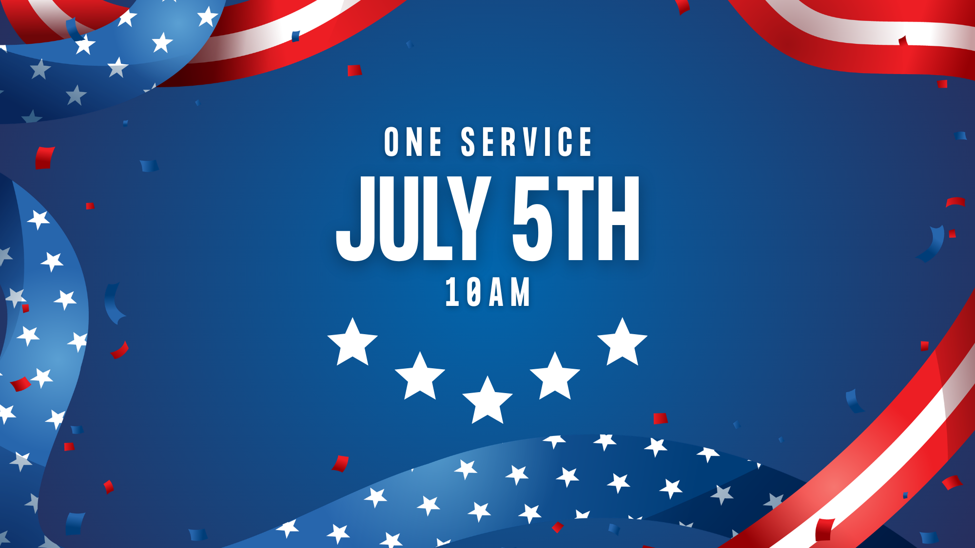 One Service July 5th 10am 