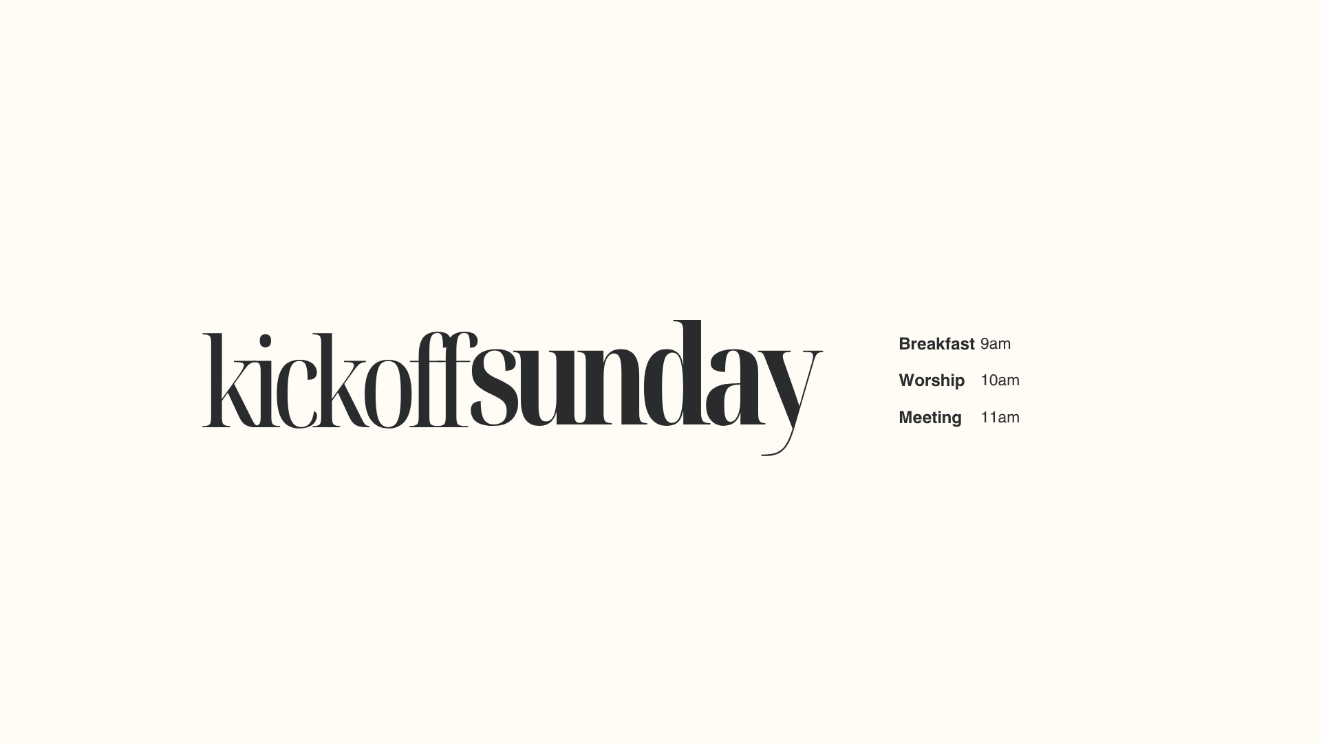 Kickoff Sunday 