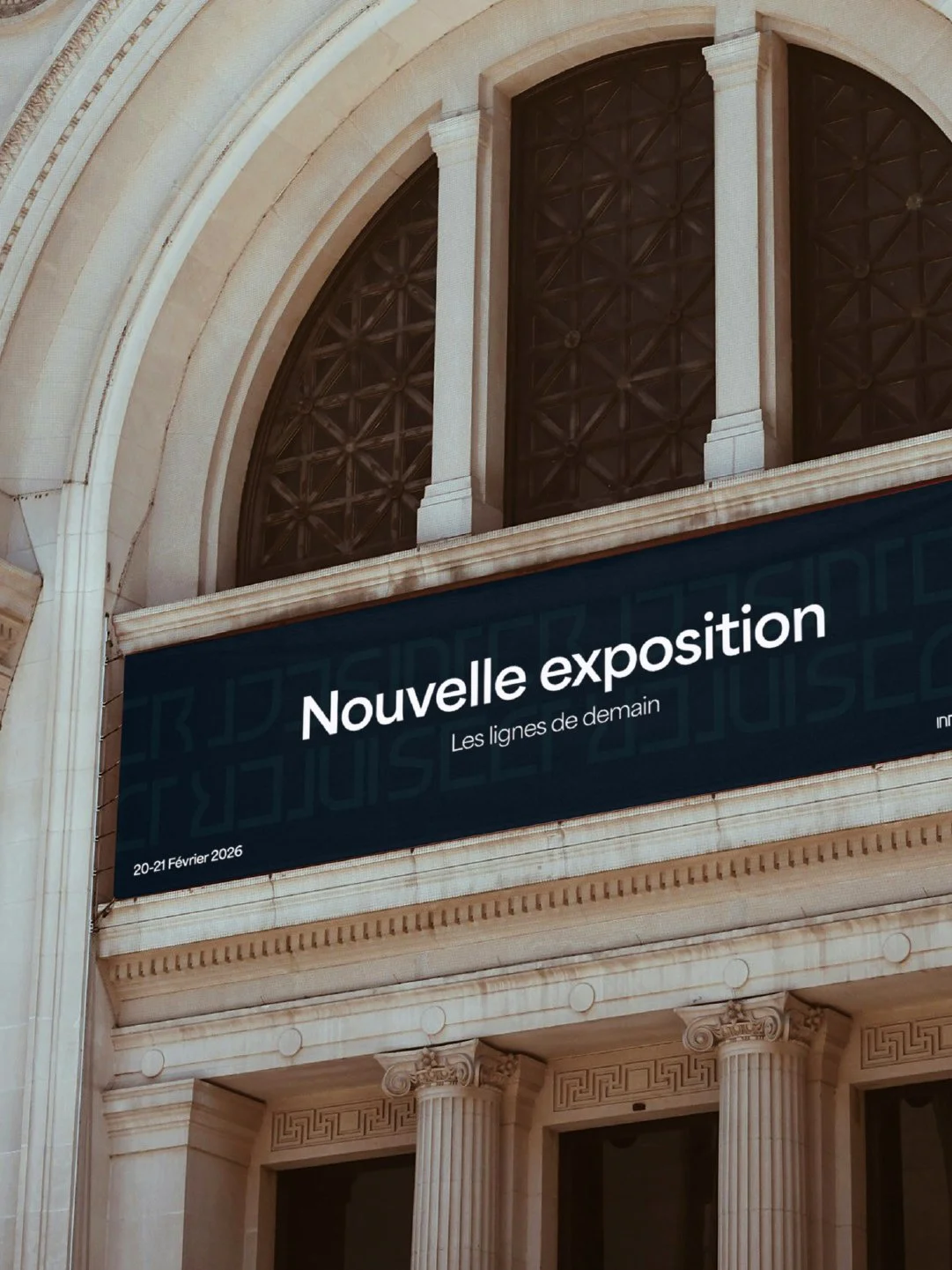 Devanture du musée de l'identité visuelle de INTERSECT réalisée par le studio indépendant lapousse.