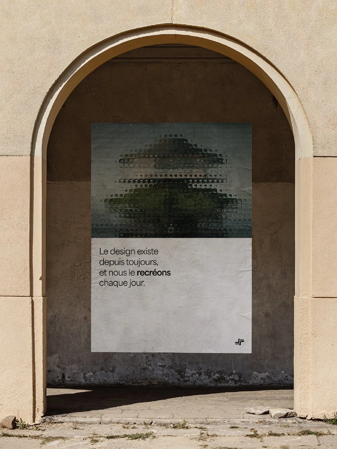 Affiche pour l'exposition dans la rue de l'identité visuelle de INTERSECT réalisée par le studio de design lapousse.