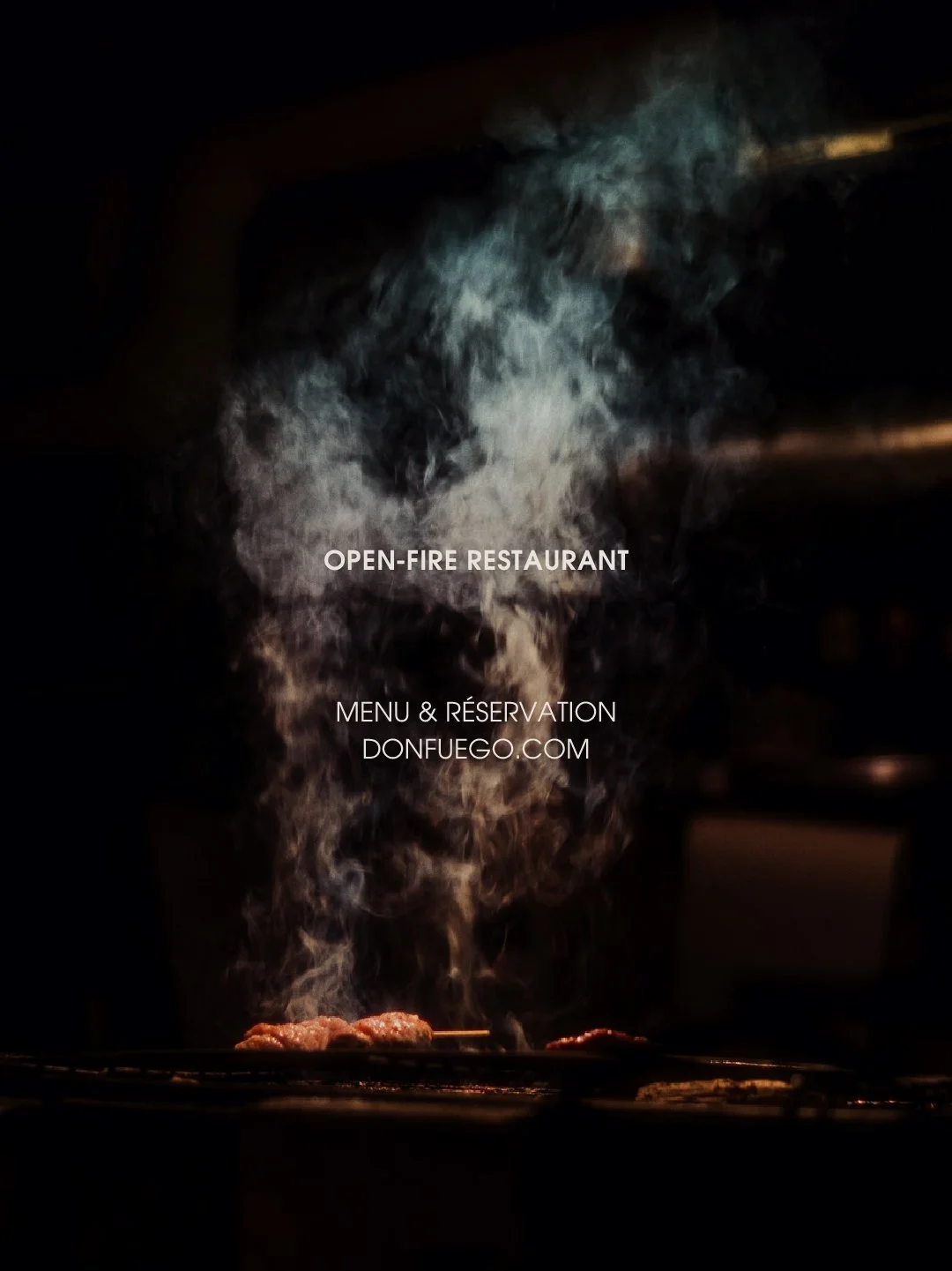 Présentation de l'entreprise et site du restaurant de l'identité visuelle de DON FUEGO réalisée par le studio de création lapousse.