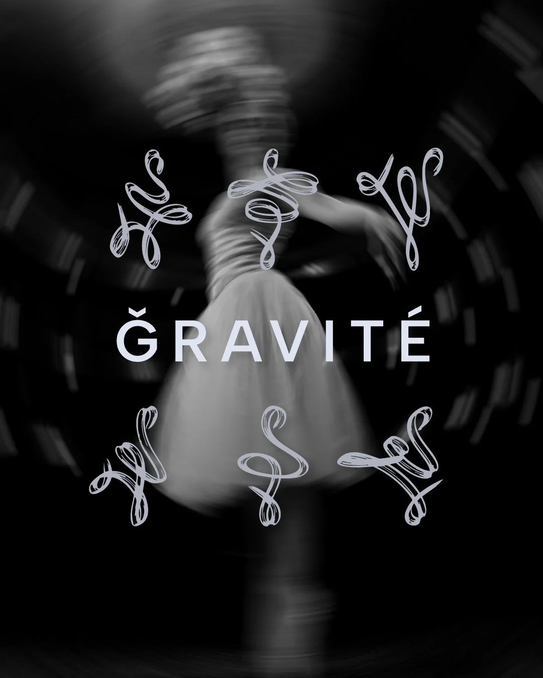 Logo principal et illustration de l'identité visuelle de GRAVITÉ réalisé par le studio lapousse.