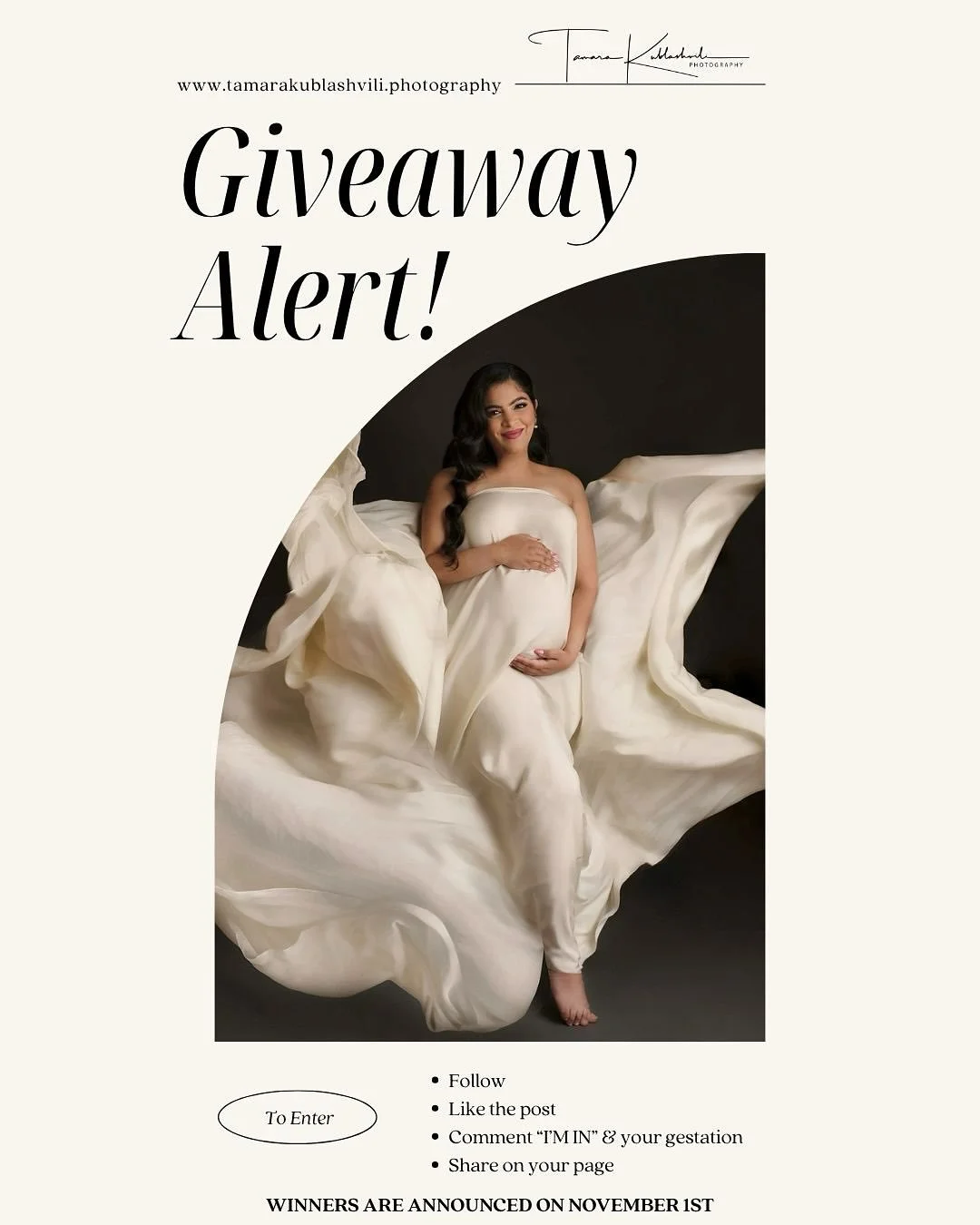 Giveaway
Bump-To-Baby
To celebrate the beauty of motherhood, I am gifting one mama-to-be a luxury photography experience worth &pound;950.

What&rsquo;s included:
	&bull;	A full maternity session
	&bull;	5 high-resolution digital images of your choic