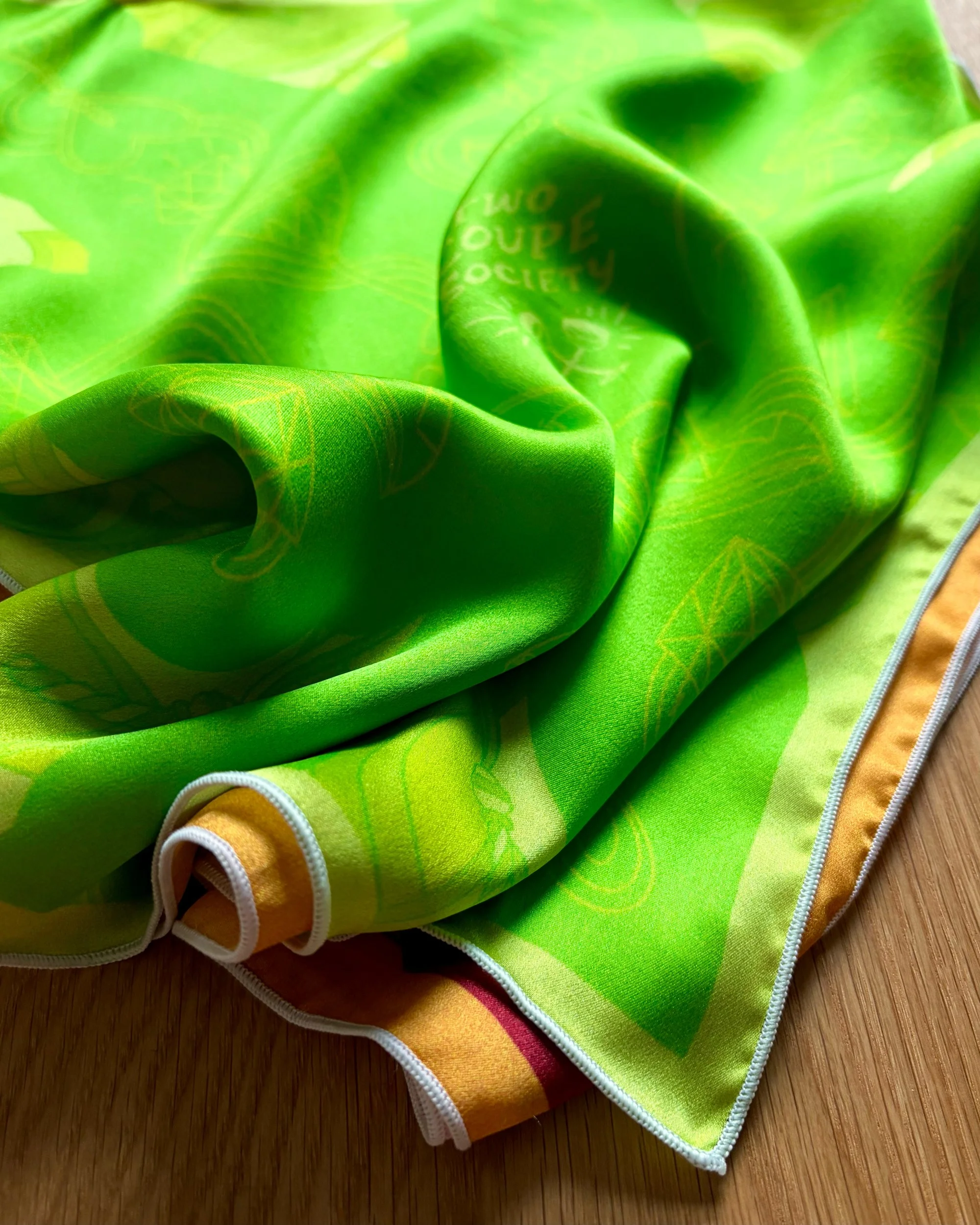 Silk Charmeuse Scarf - Chartreuse