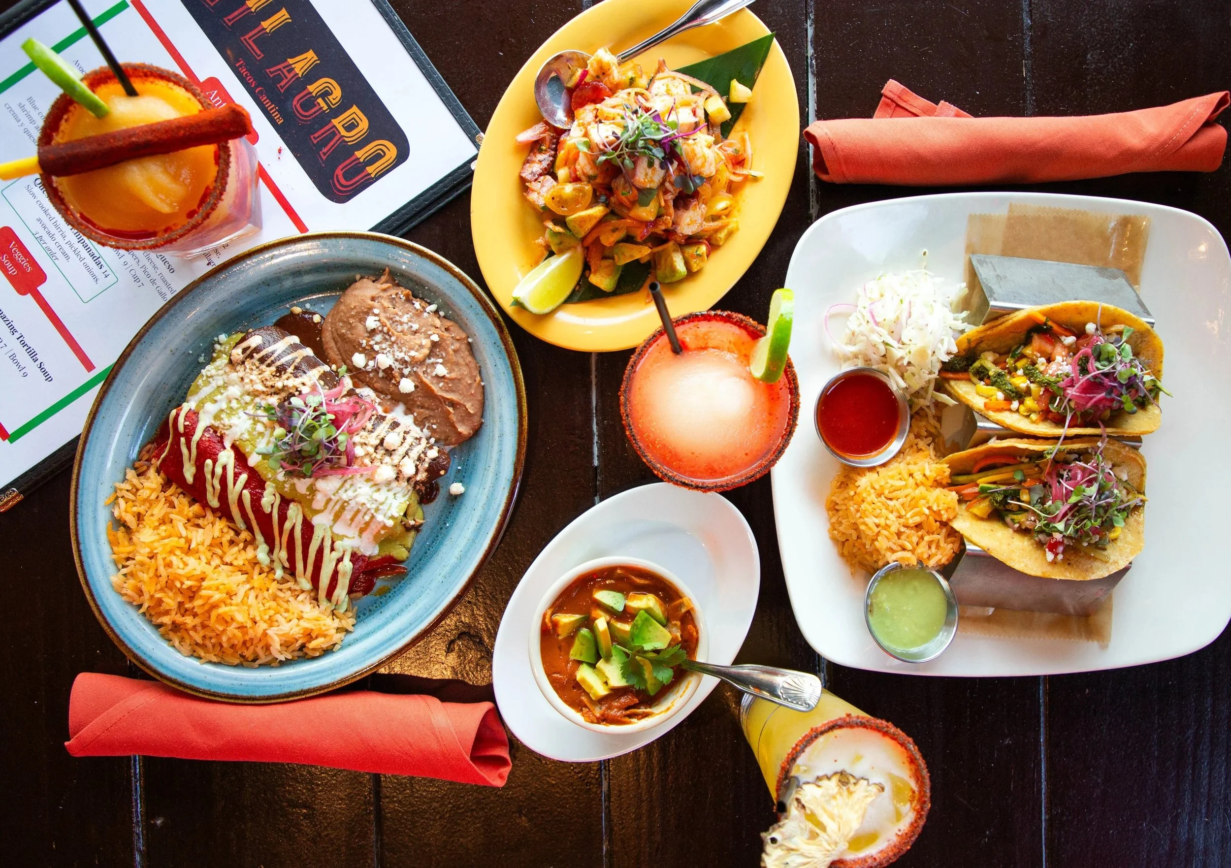 Ceviche and margaritas at Milagro Taco Cantina in Dallas