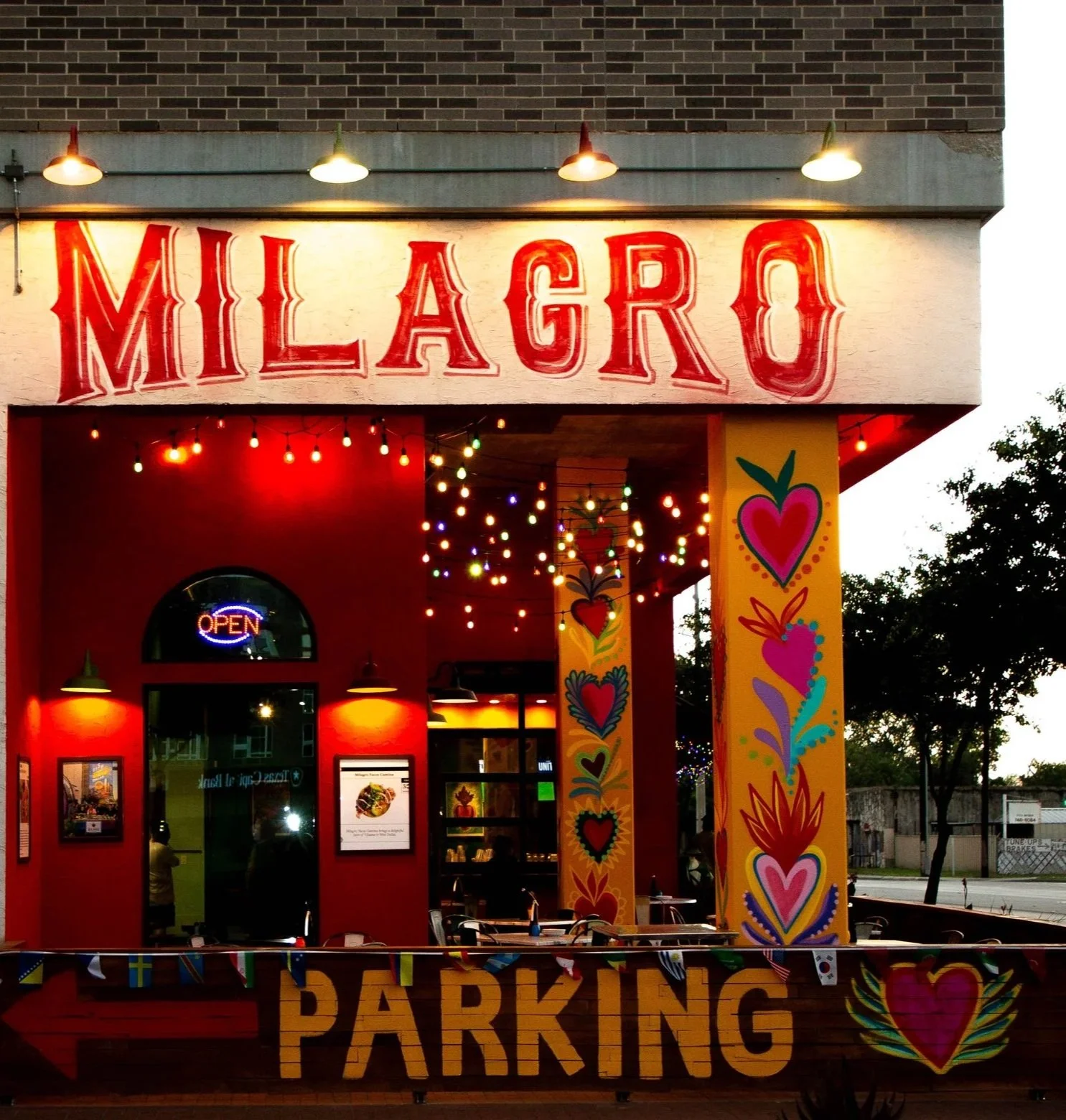 Milagro Taco Cantina patio in Trinity Groves