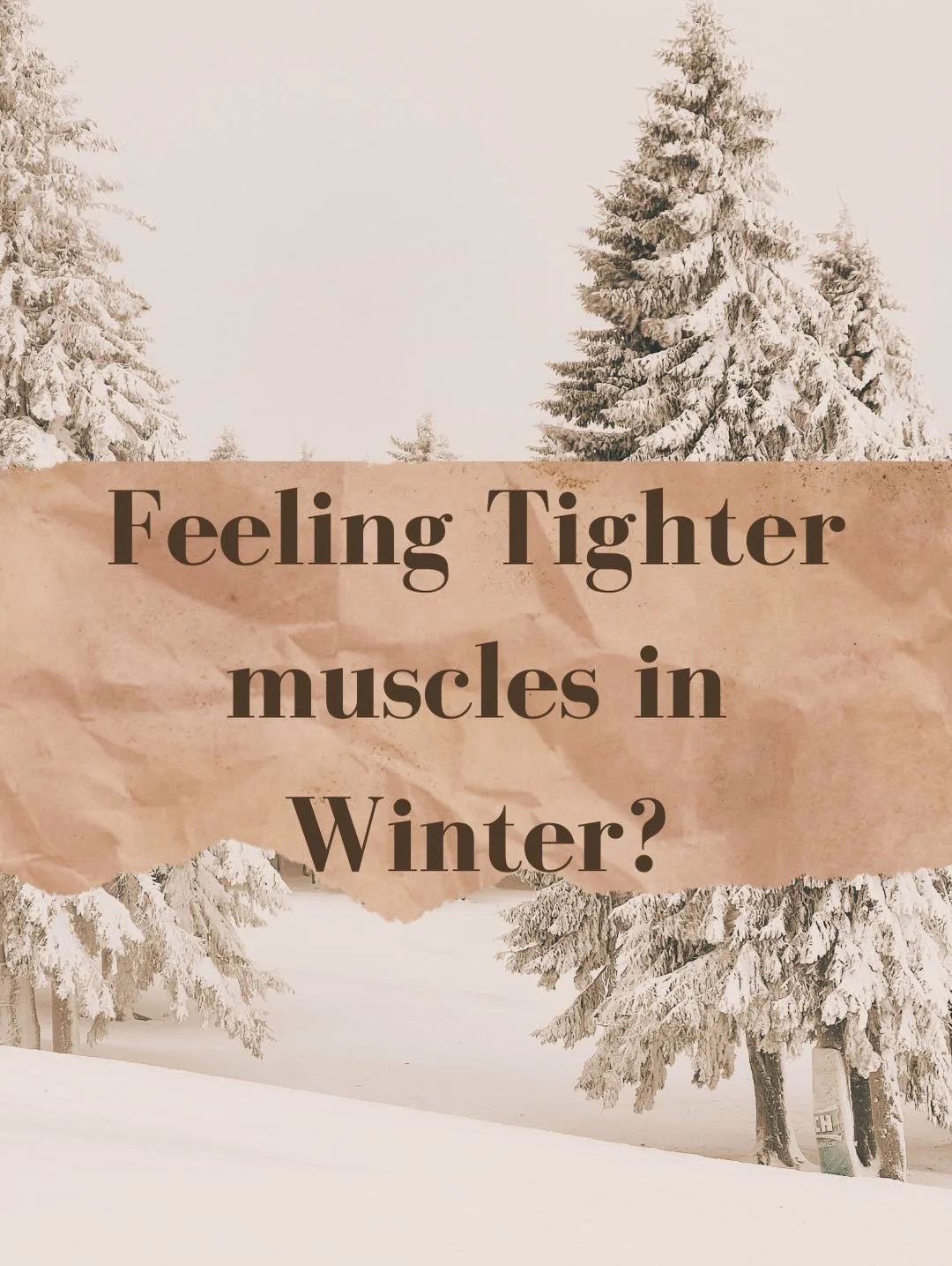 🤍If your body feels tighter in winter, it&rsquo;s not just the cold&mdash;it&rsquo;s your nervous system responding to the season.

Less movement, colder temps, disrupted sleep, and seasonal stress all add up.

Massage helps warm tissues, restore ci