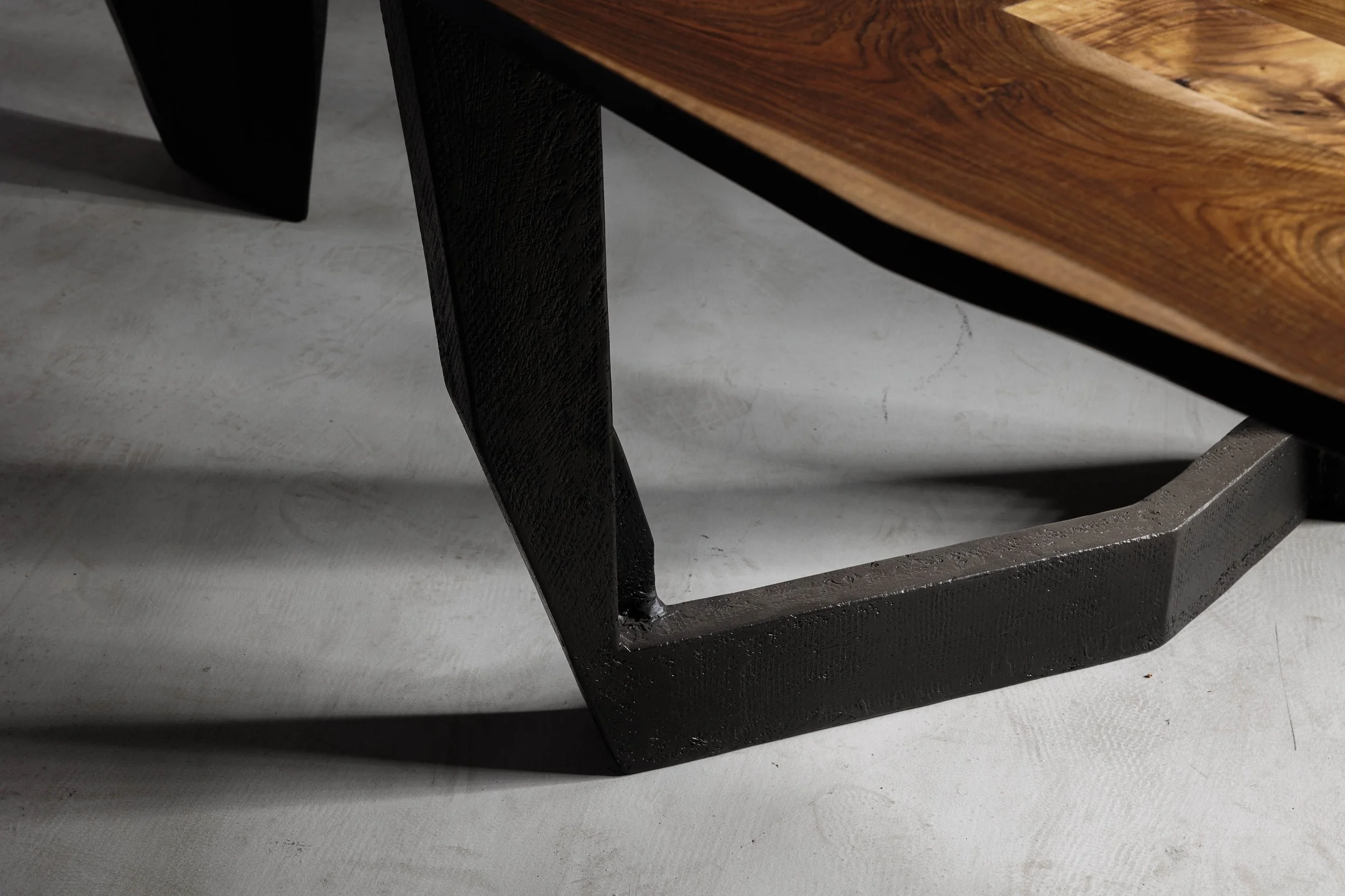 Walnut and Ash Brutalist Dining Table EM202- 16.jpg