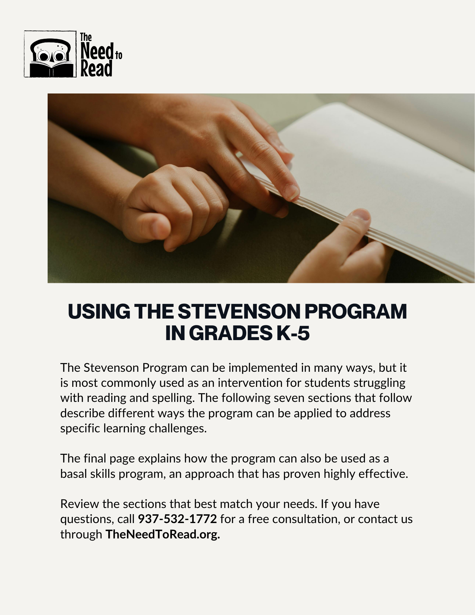 The Stevenson Program Guide for K-5 teachers