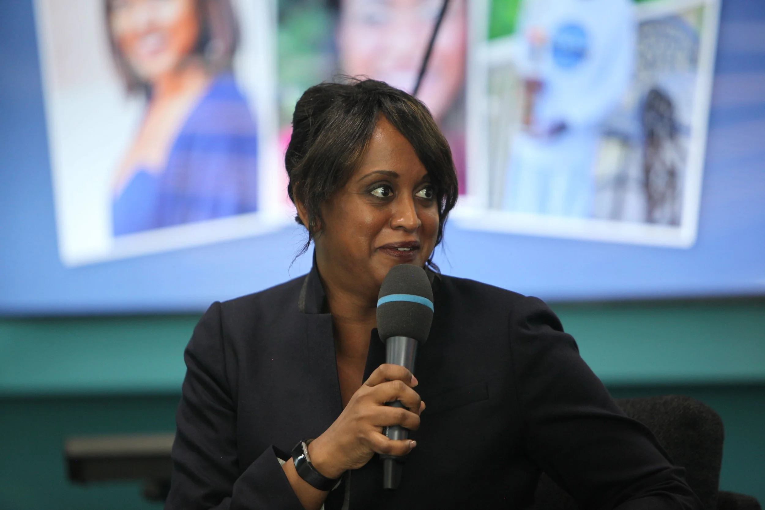 Cassandra Shepard speaking at a leadership event in Australia