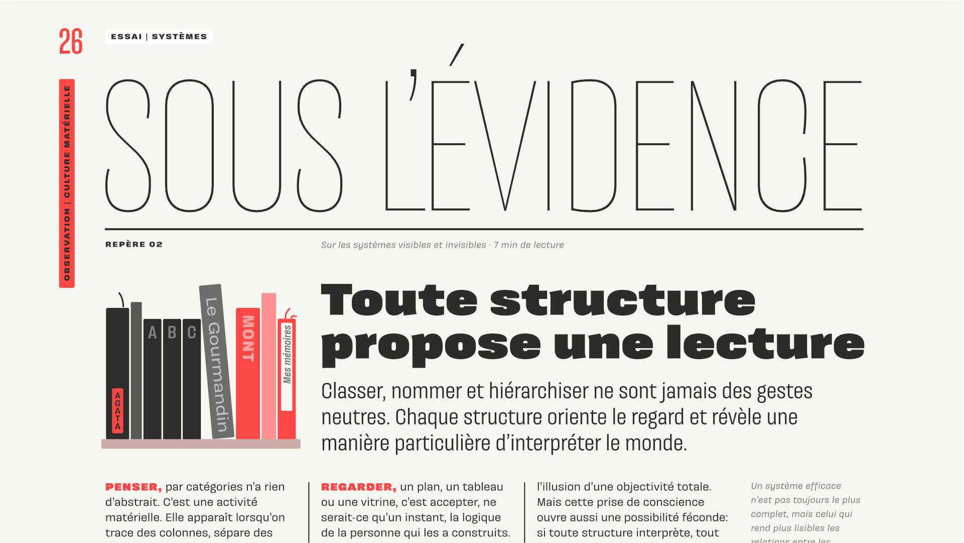 Aplicación editorial de Galeana con titulares, texto y distintos niveles de jerarquía en una composición de revista.