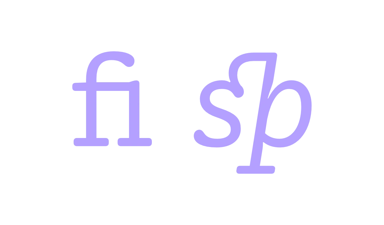 Open Type. Ligaduras estándar y discrecionales