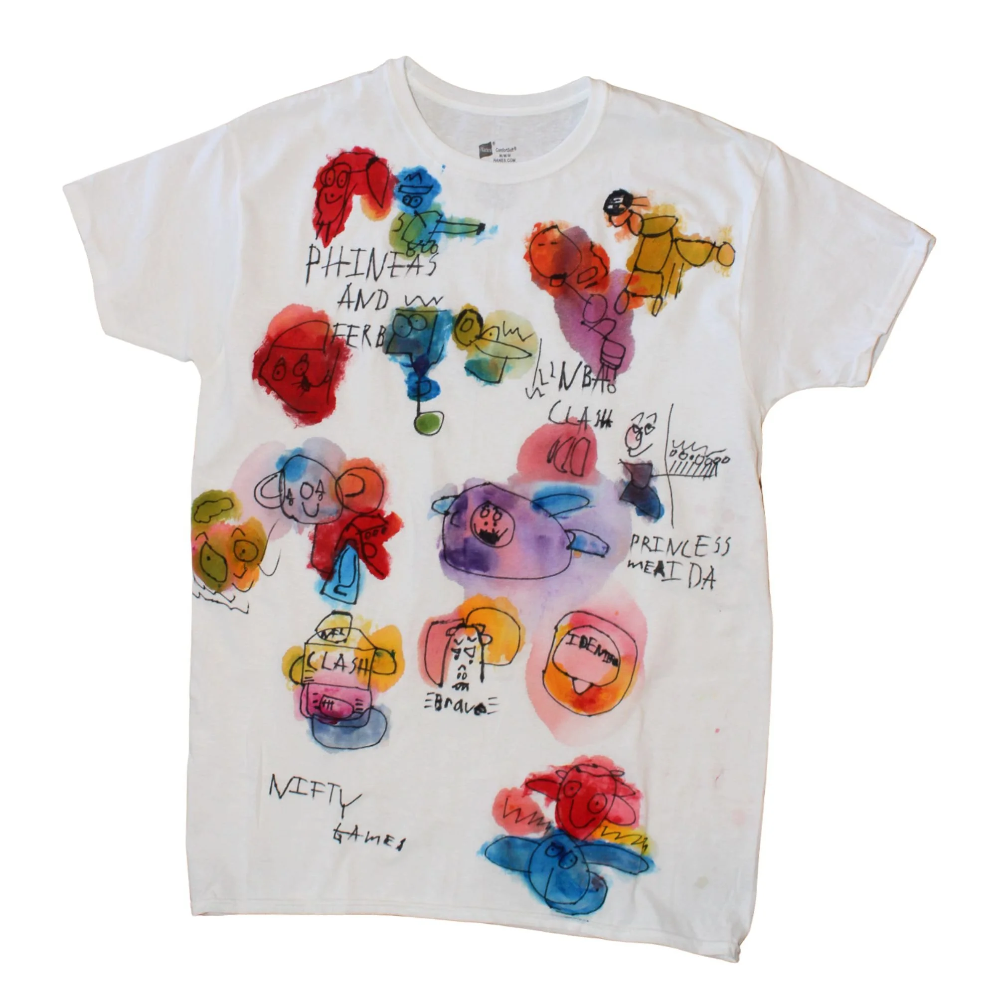 'Nifty Games' One-Of-A-Kind Hand painted T-Shirt
