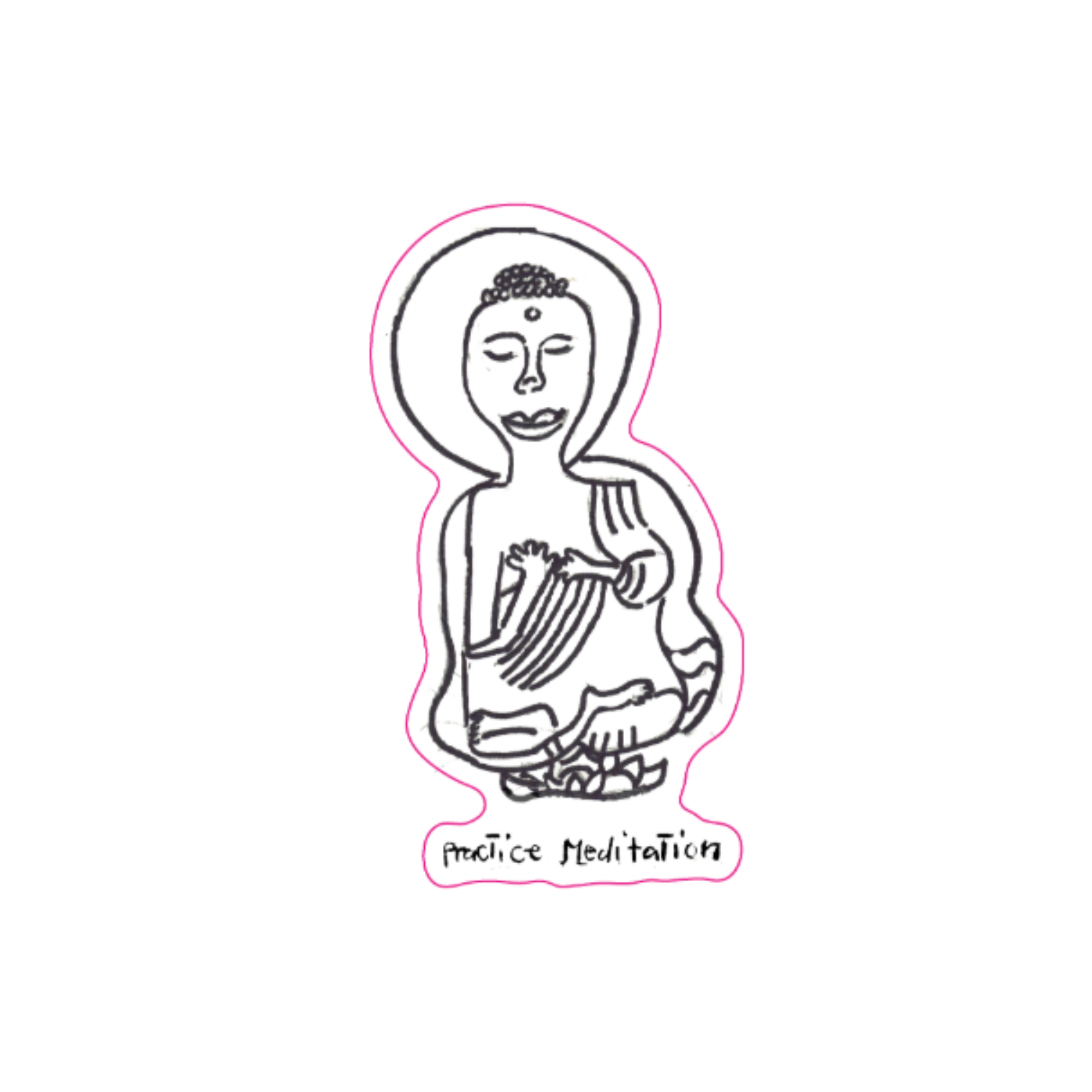 'Buddha Practice Meditation' Sticker