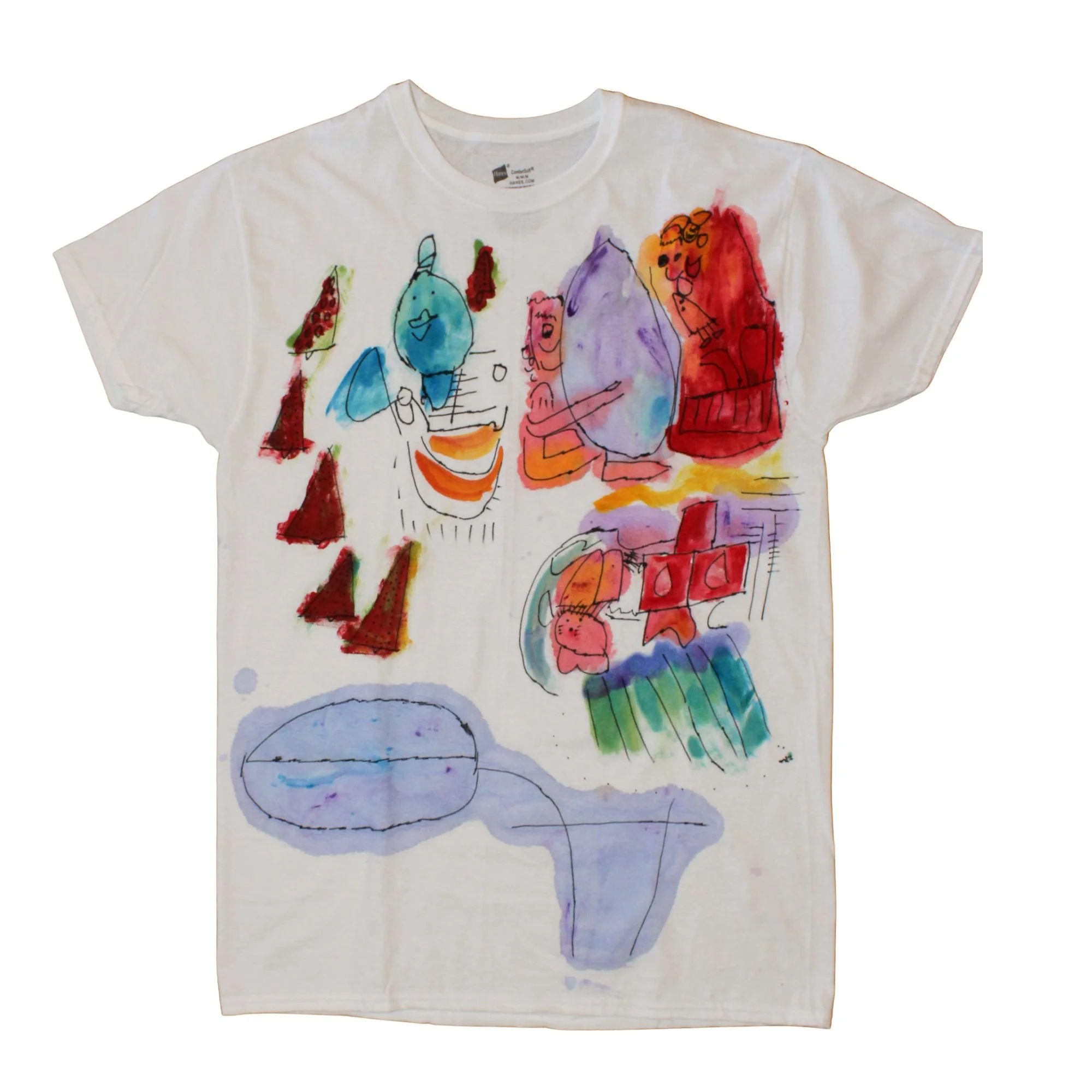 'Snowman' One-Of-A-Kind Hand painted T-Shirt
