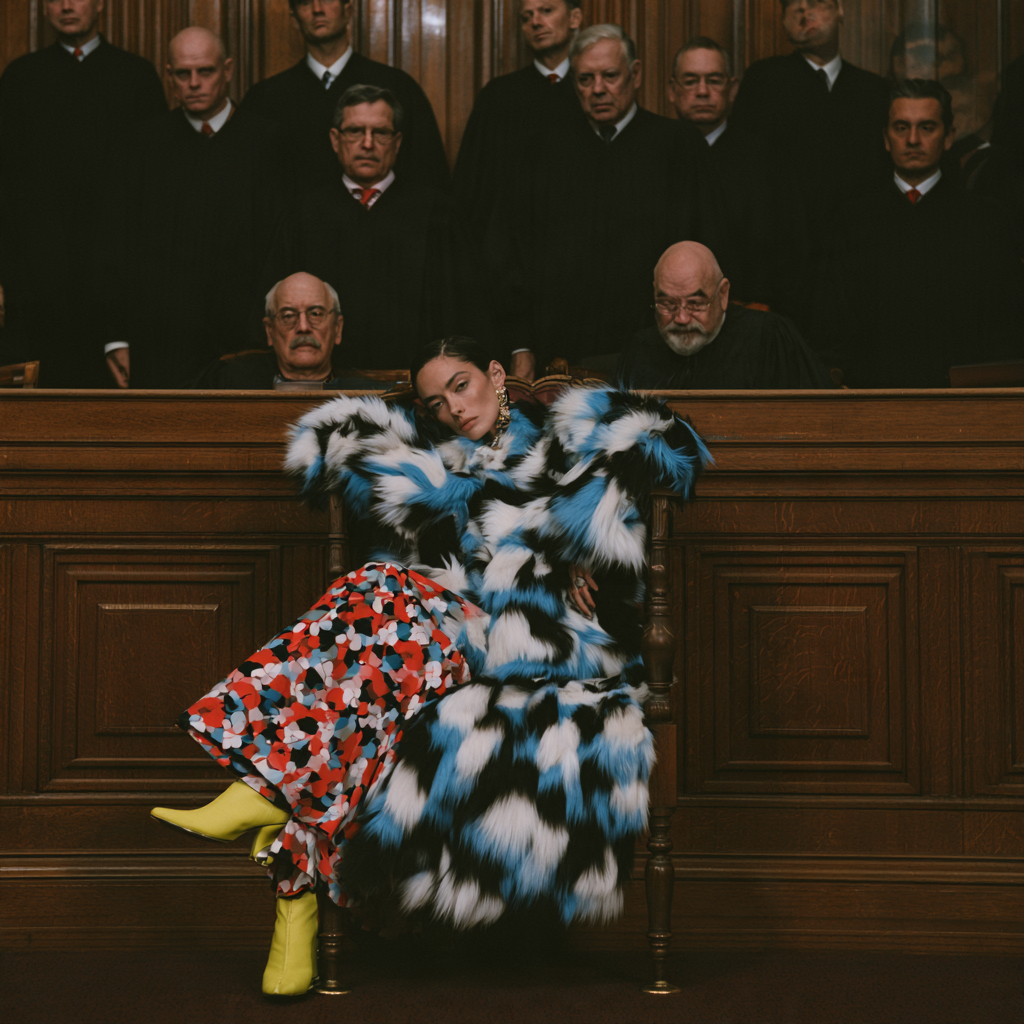 jcn0219_a_high_fashion_woman_sitting_in_a_crowd_of_male_judge_b4ef9856-e42f-4829-9390-9a3c478684ce_1.png