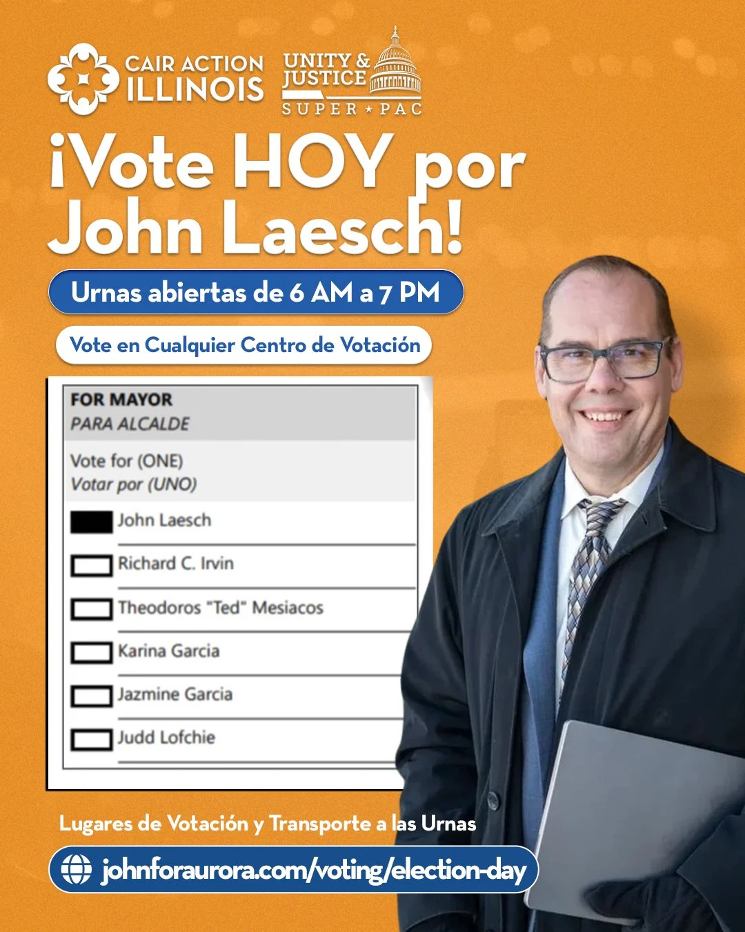 Vote Early for John Laesch (Spansih).jpg