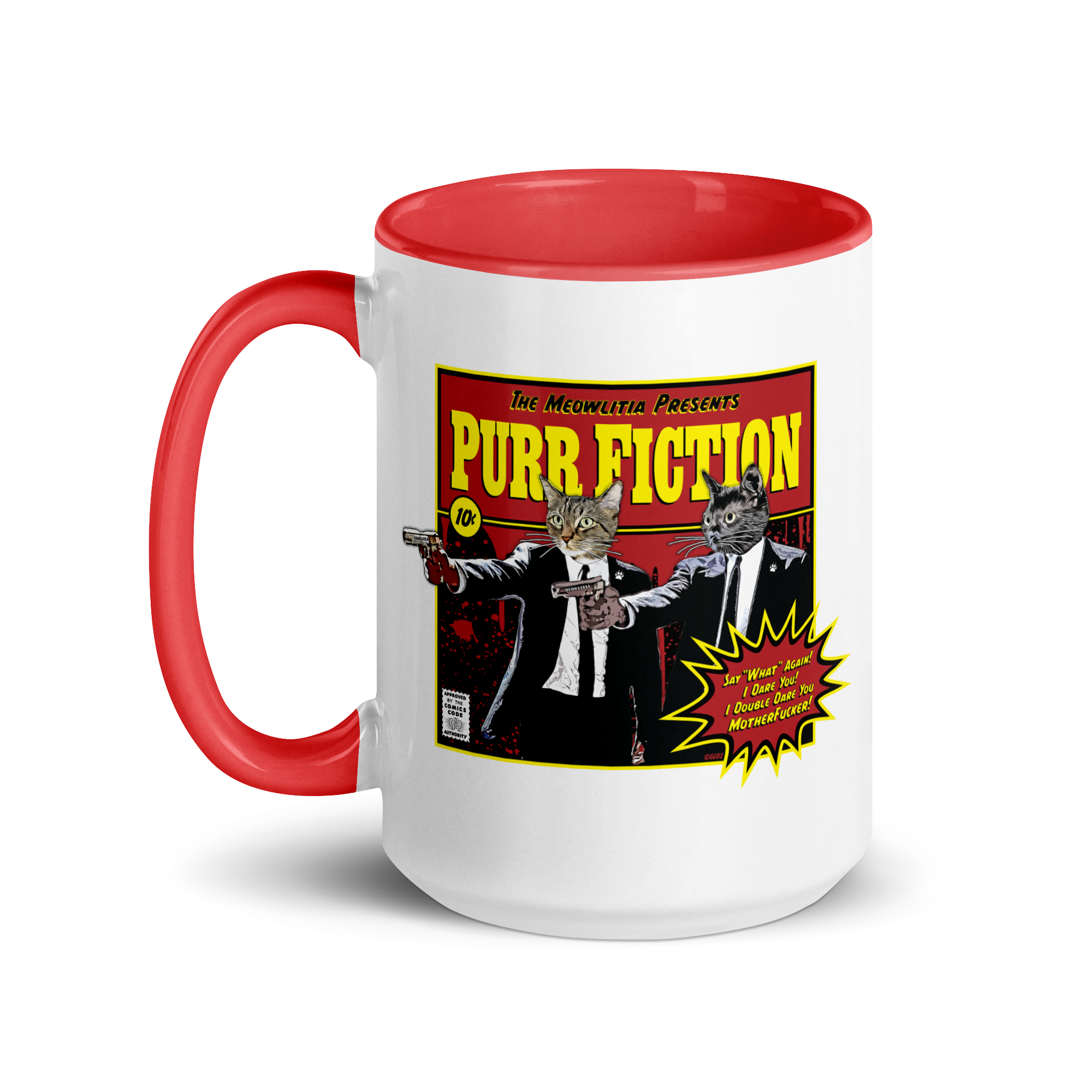 The Meowlitia Presents “Purr Fiction” 15oz Mug
