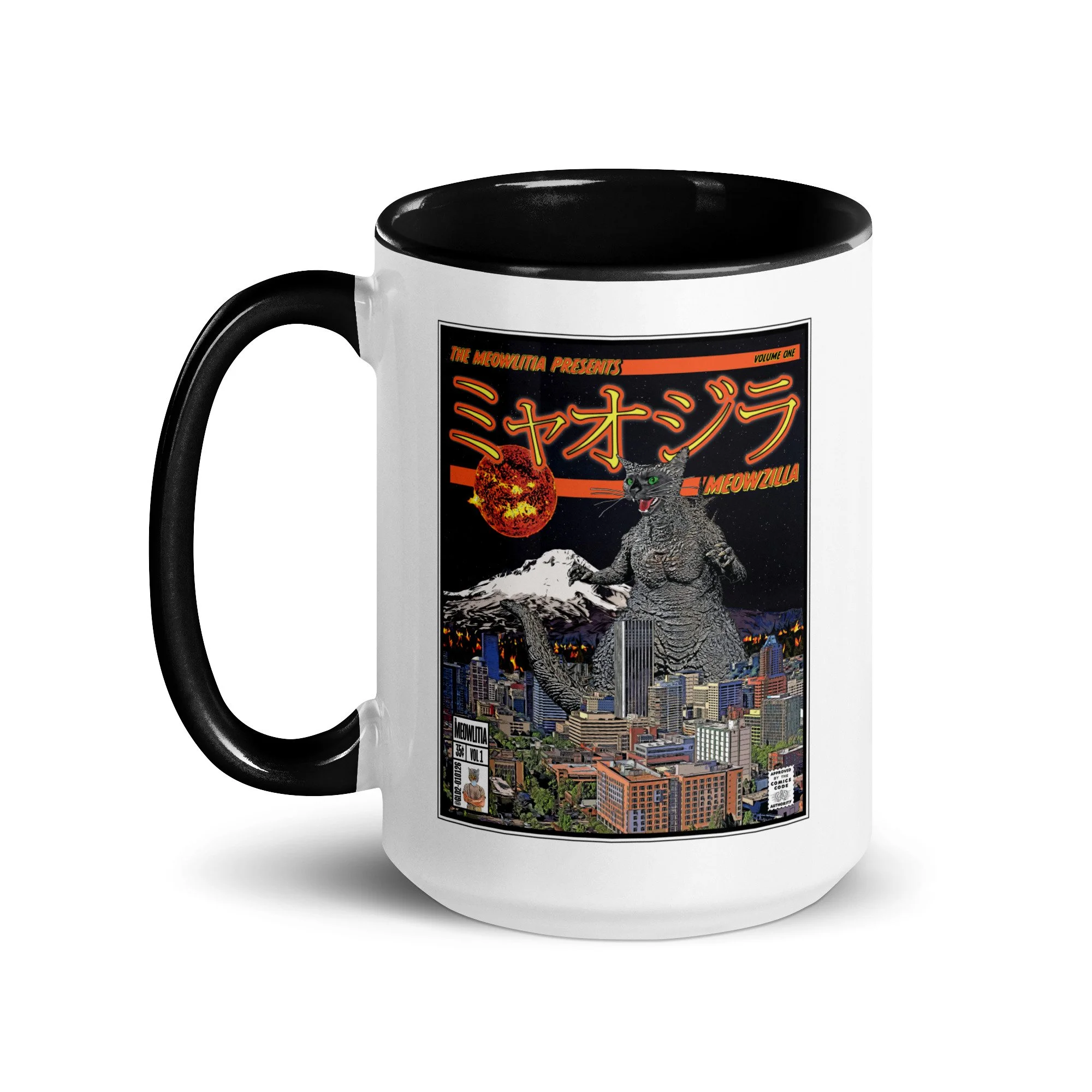 The Meowlitia presents “Meowzilla” 15oz Mug