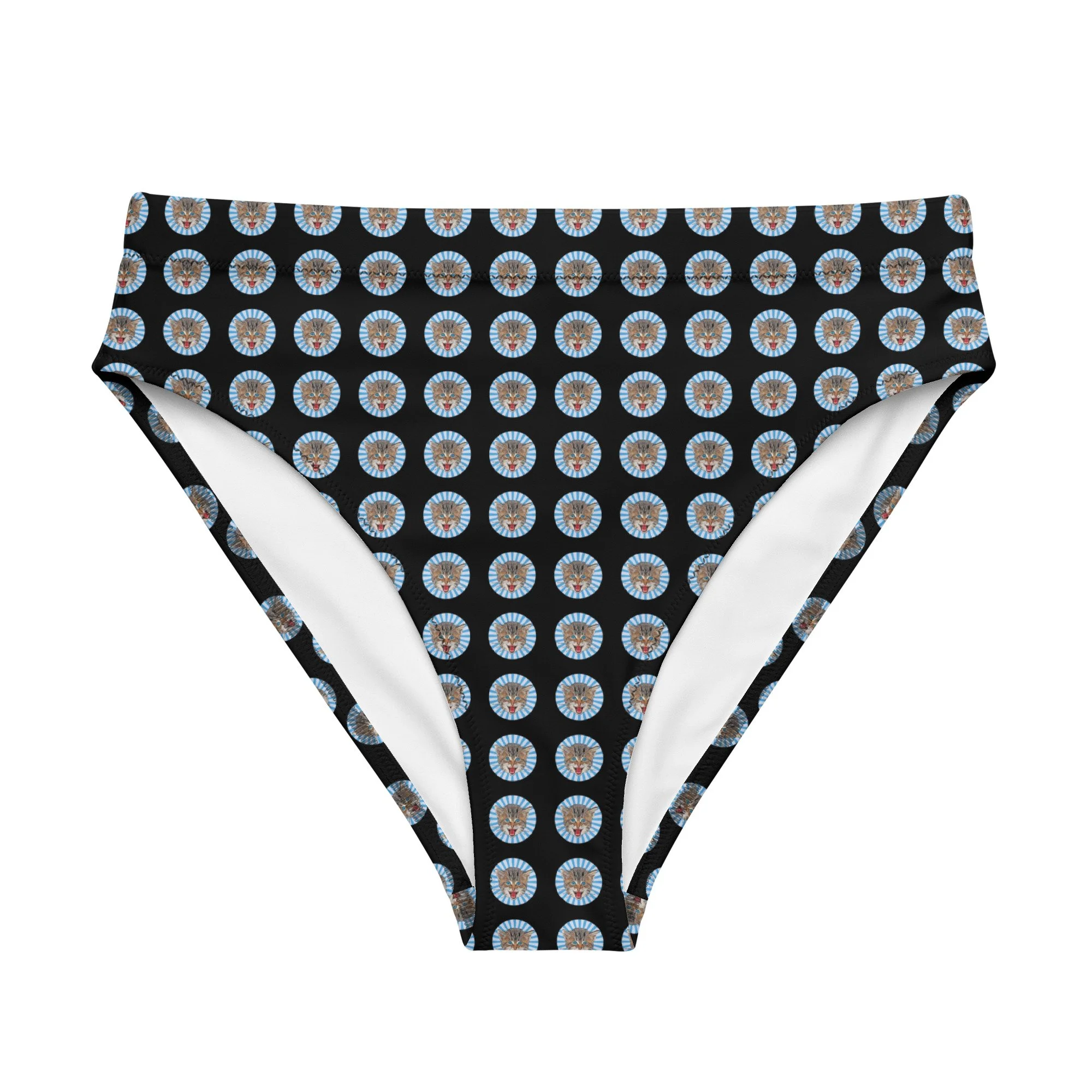The Meowlitia "David The Deep House Cat" High-Waisted Bikini Bottom