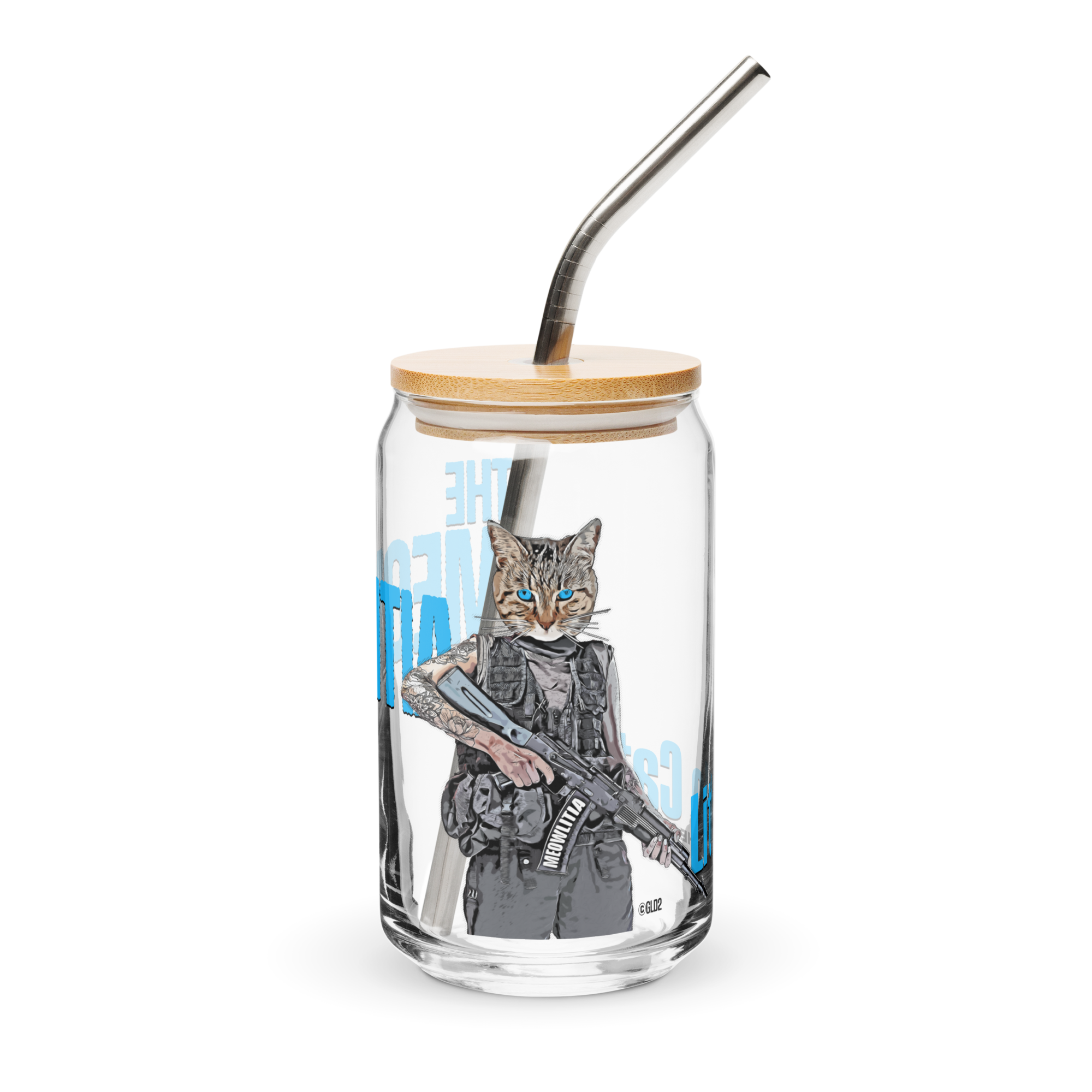 LITTLE CAT THE LEADER // 16 OZ CAN PINT GLASS
