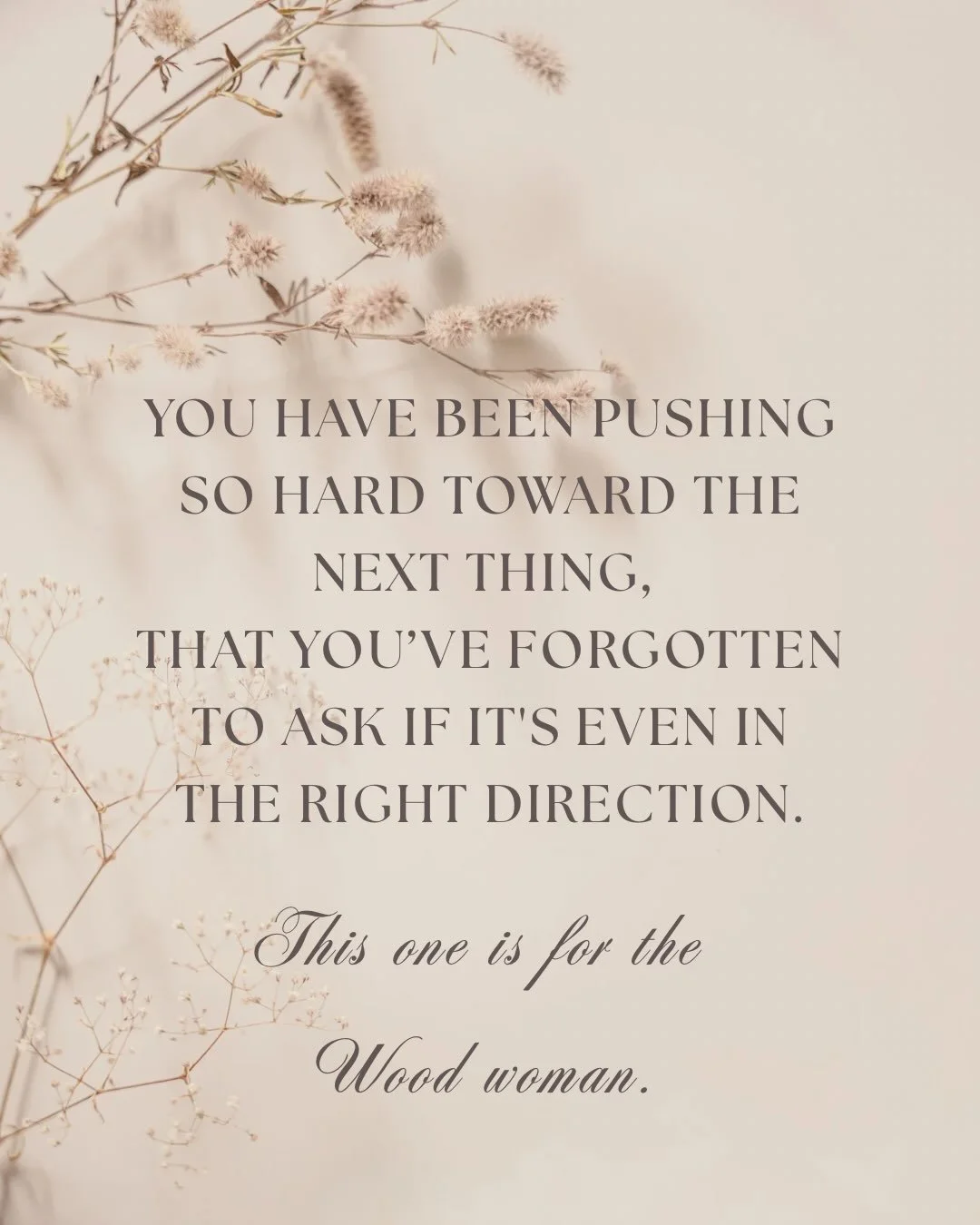 If you&rsquo;re the one who sees the path before anyone else does, who turns an idea into a plan before the room has finished talking, this one&rsquo;s for you.

Wood doesn&rsquo;t need to slow down or want less. She needs vision she trusts, boundari