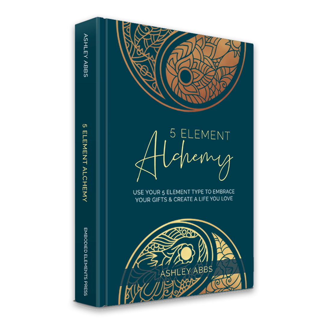 5 Element Alchemy by Ashley Abbs, is available at your favourite book retailer in paperback and e-book.