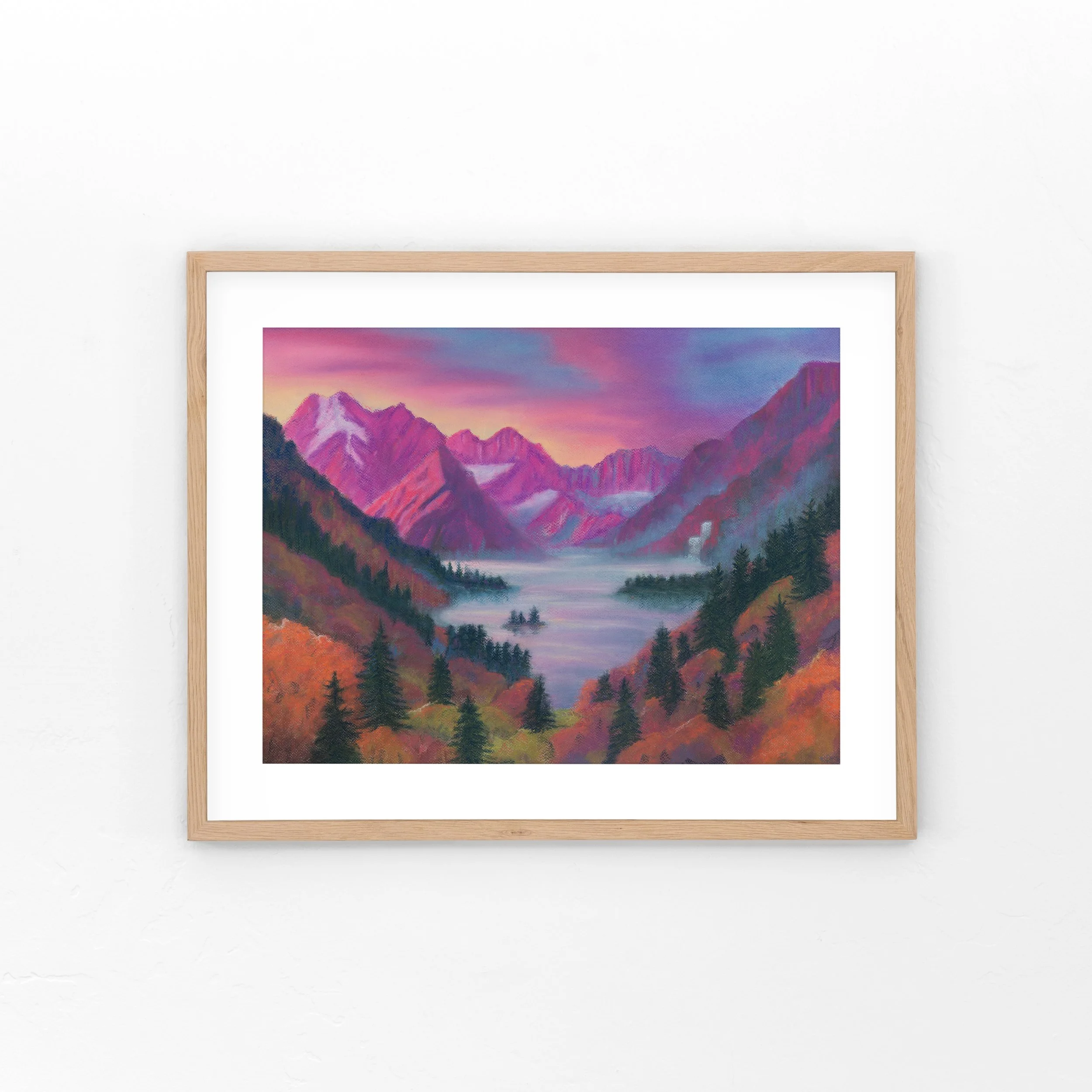 Tranquil Valley original pastel painting - fall in the valley - Ashley Abbs