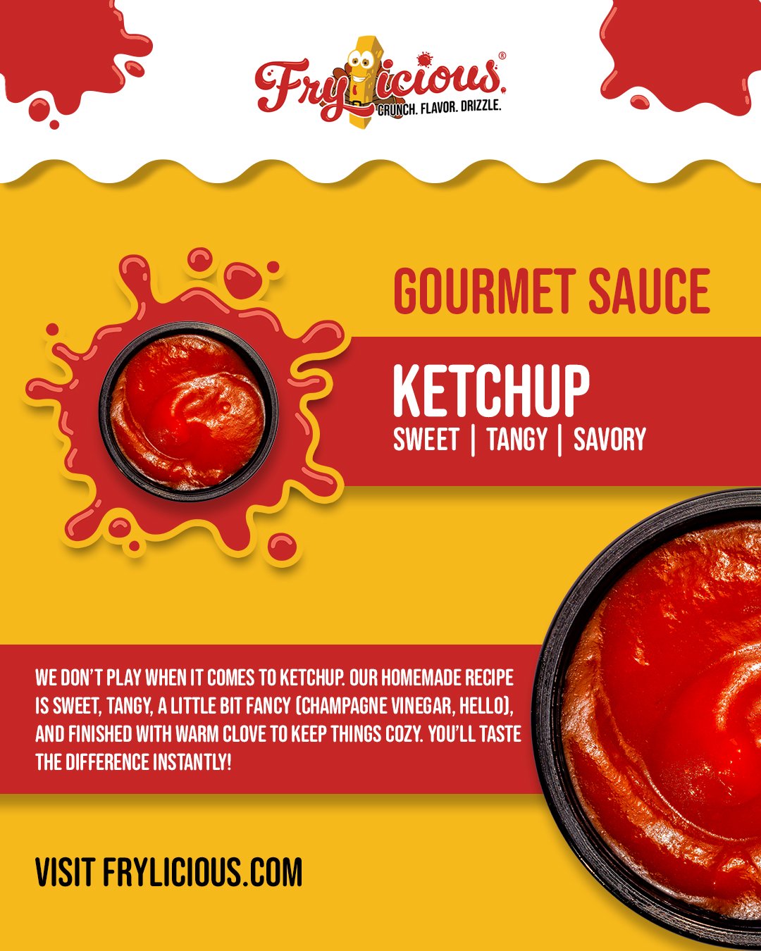 Our homemade ketchup isn&rsquo;t your average dip. It&rsquo;s sweet, tangy, and crafted from our own recipe to bring out the best in every fry.

#frylicious #frenchfries #frieslover #foodlovers #orangecounty