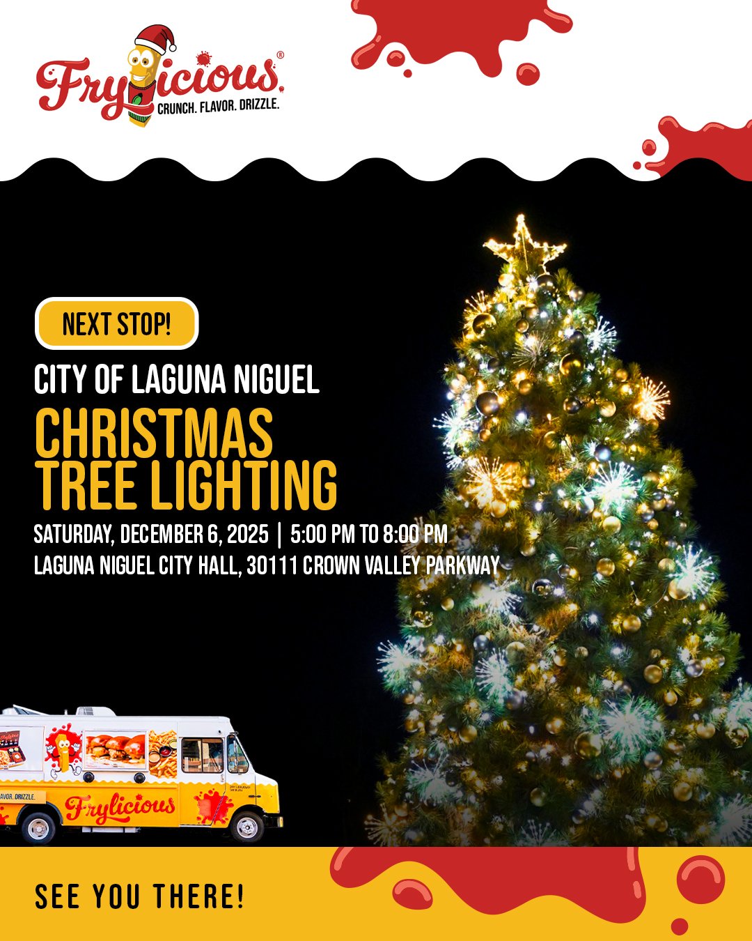 Get ready to sparkle, Laguna Niguel! Fries, lights, and holiday spirit are coming together at City Hall this December 6.

#frylicious #frenchfries #frieslover #foodlovers #lagunaniguel