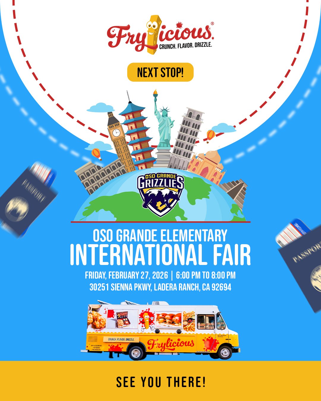 We&rsquo;re going international. Catch Frylicious at the Oso Grande Elementary International Fair on Feb 27, 6&ndash;8PM. Big flavors, big smiles. See you there.

#frylicious #frenchfries #frieslover #foodlovers #laderaranch