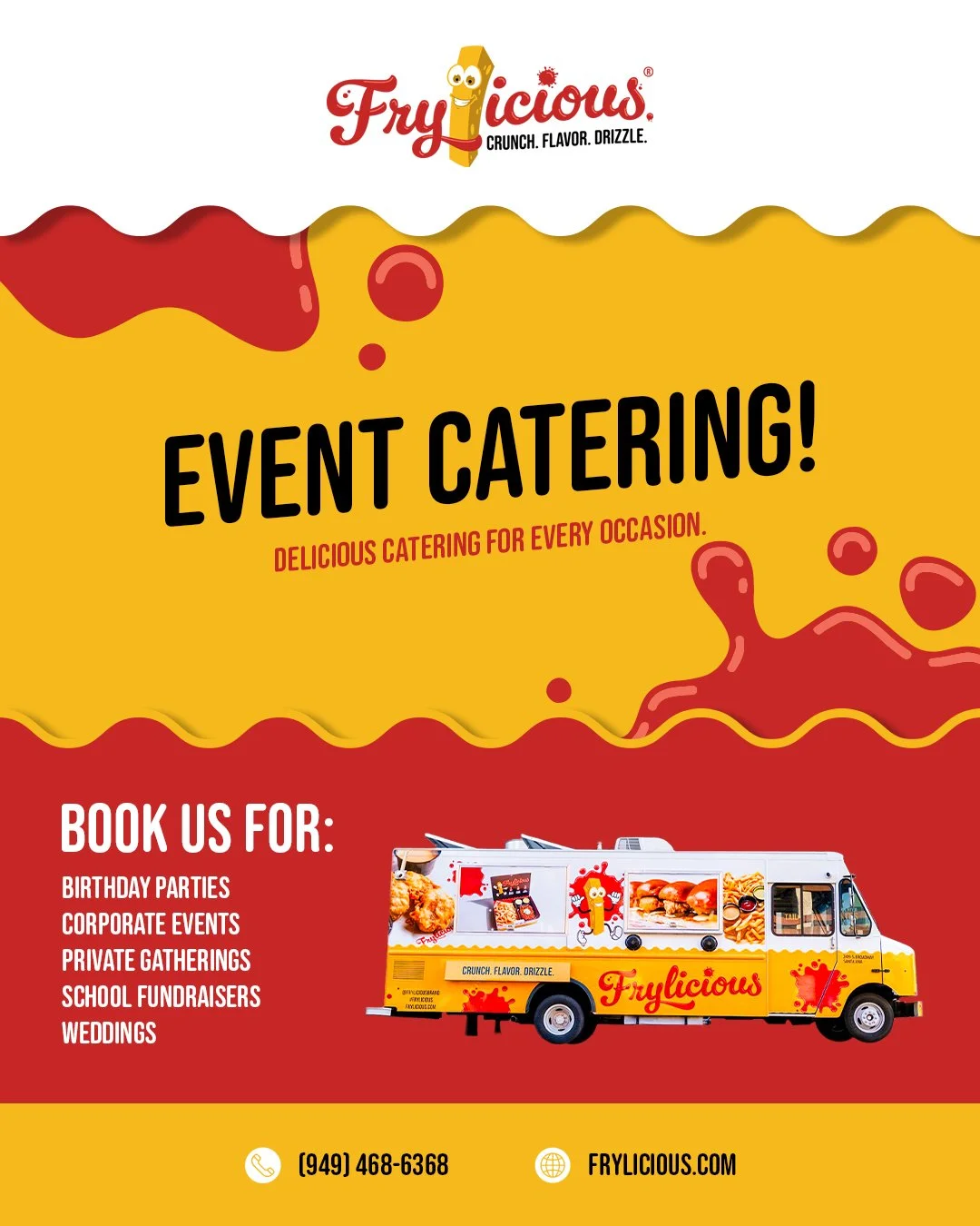 Planning an event? Frylicious is perfect for birthdays, corporate events, school fundraisers, weddings, and more. Book now!

#frylicious #frenchfries #frieslover #foodlovers #orangecounty