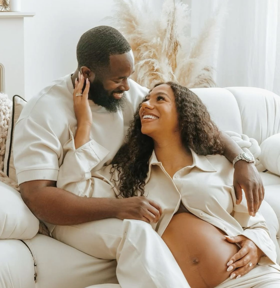 Black couple expecting a baby