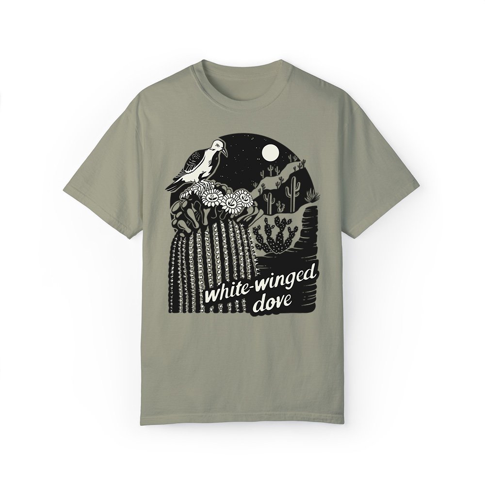 white-winged dove shirt khaki