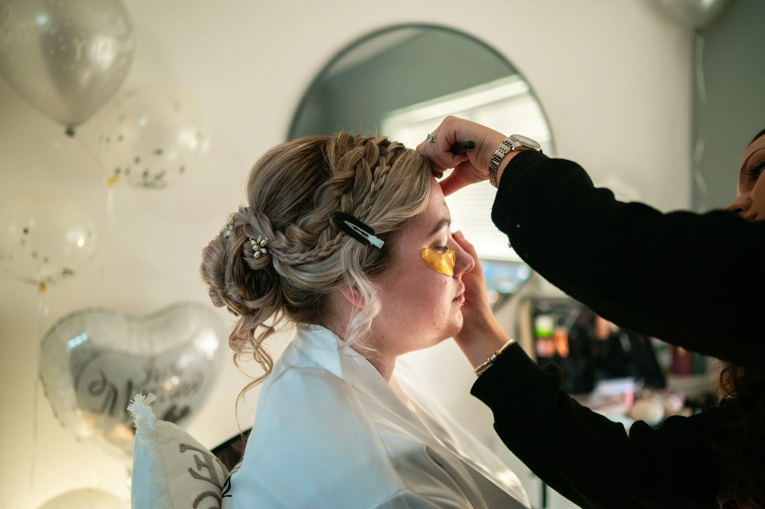 wedding bride prep preparations make up